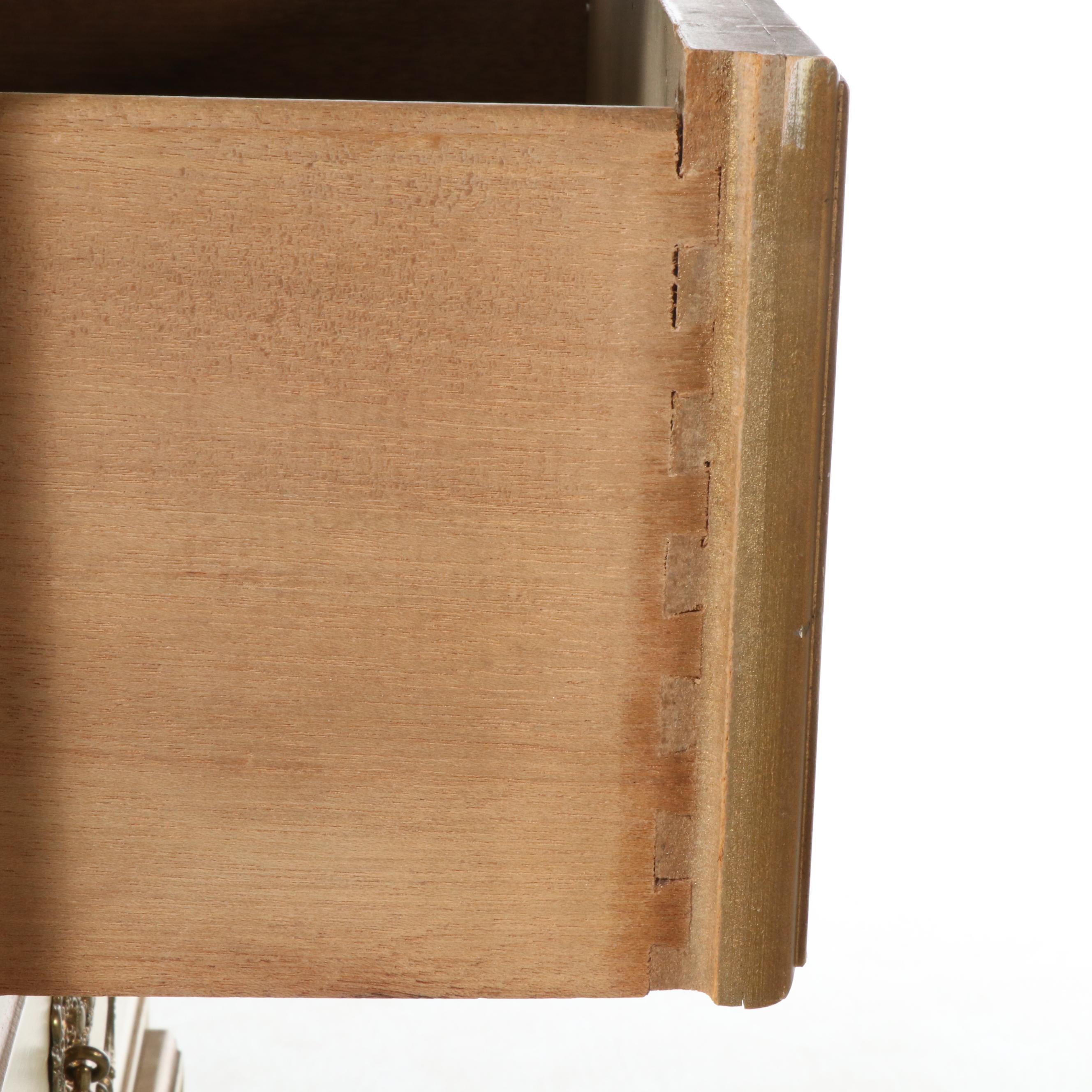 French Provincial Style Paint-Decorated Wood Lingerie Chest, Mid to Late 20th C.