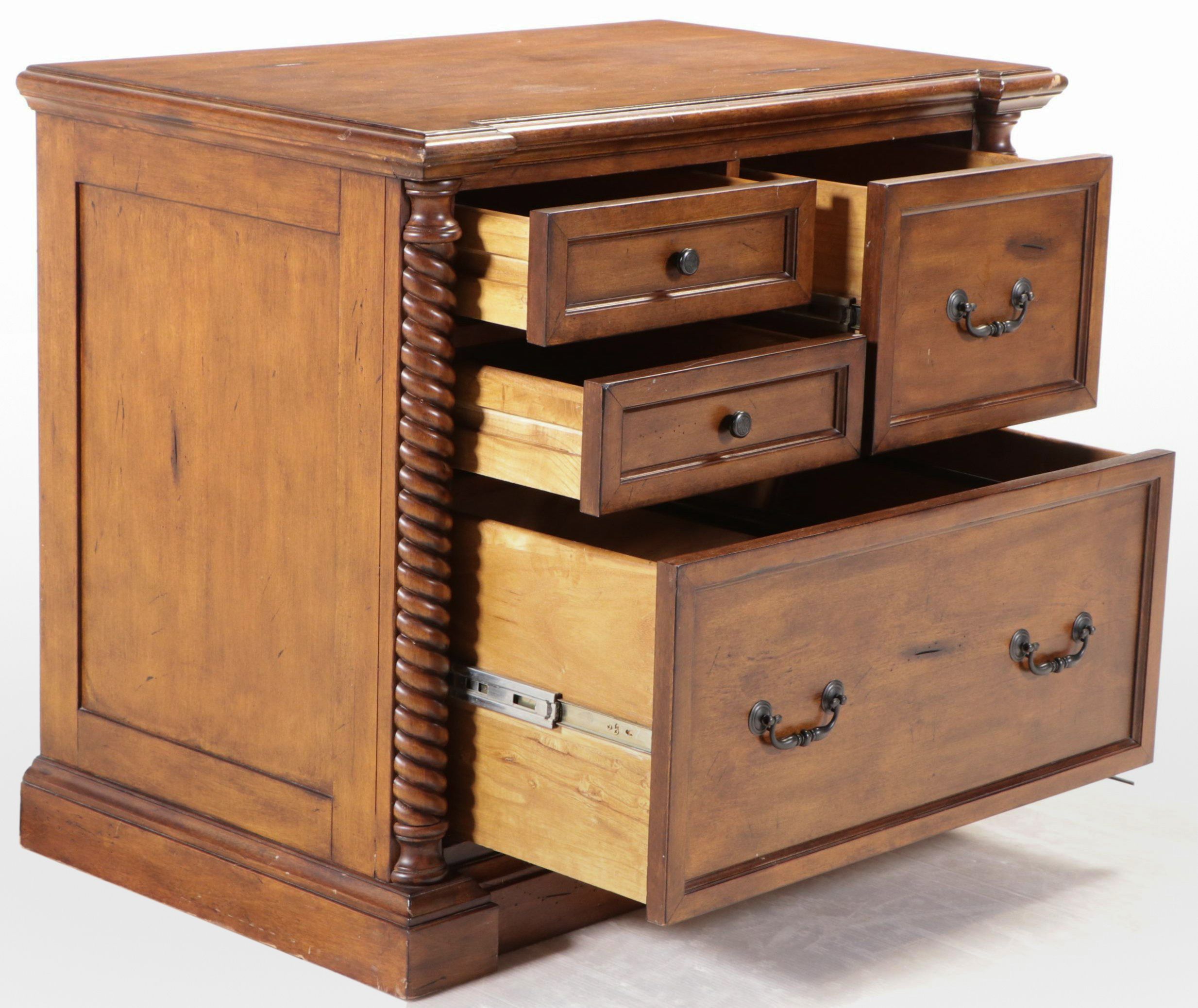 Clearwater American Furniture Pecan Finish Filing Cabinet