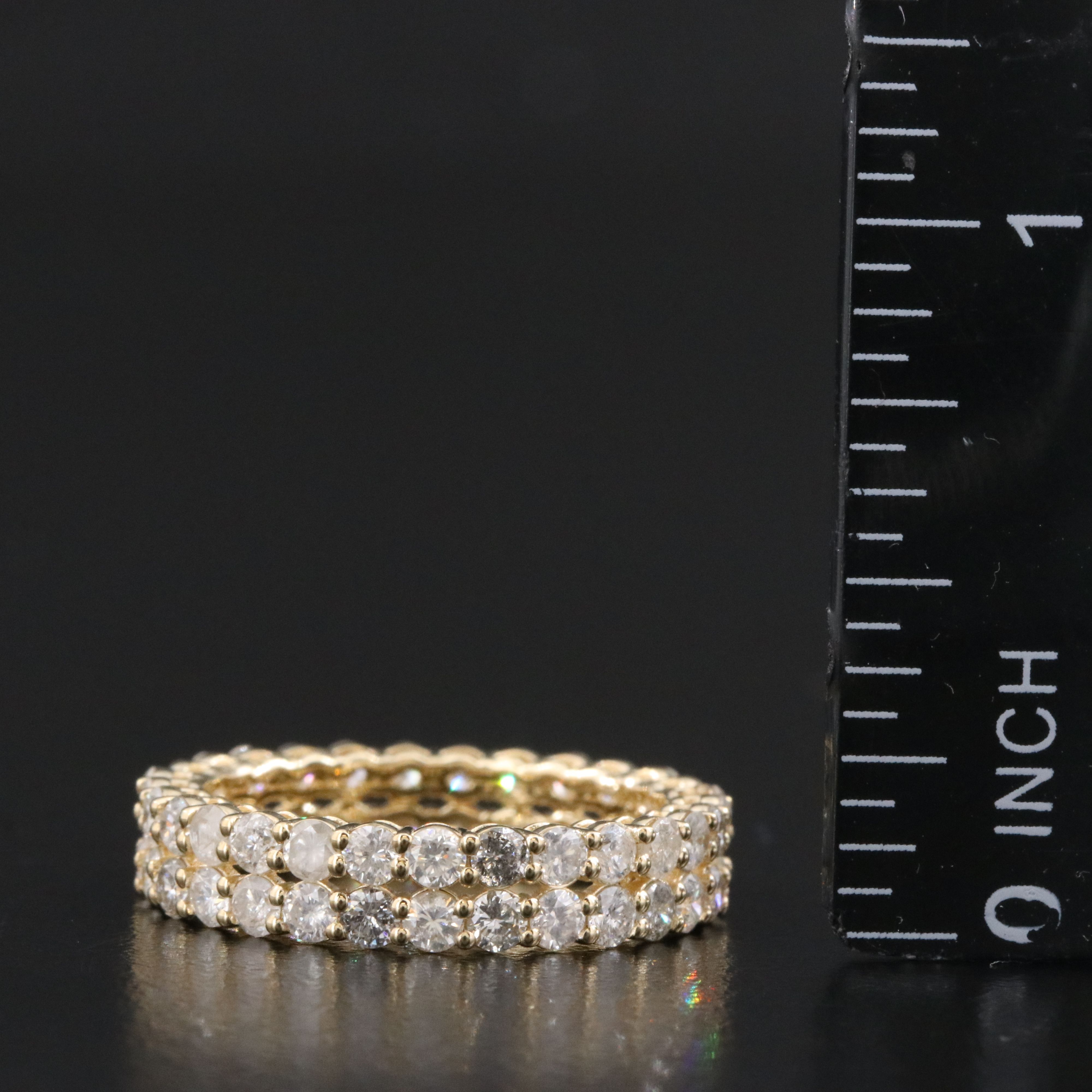 14K 2.34 CTW Diamond Double Row Eternity Band