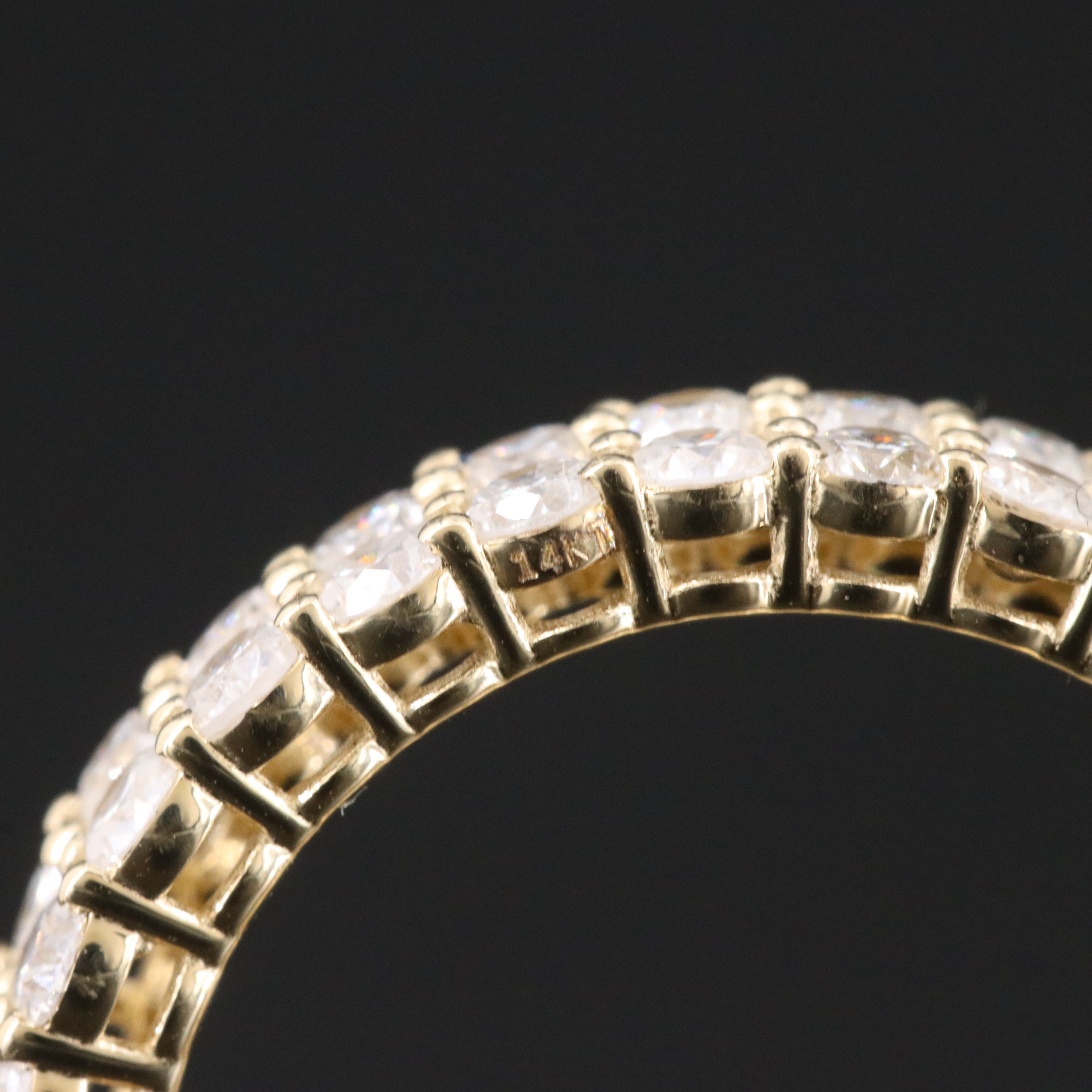 14K 2.34 CTW Diamond Double Row Eternity Band