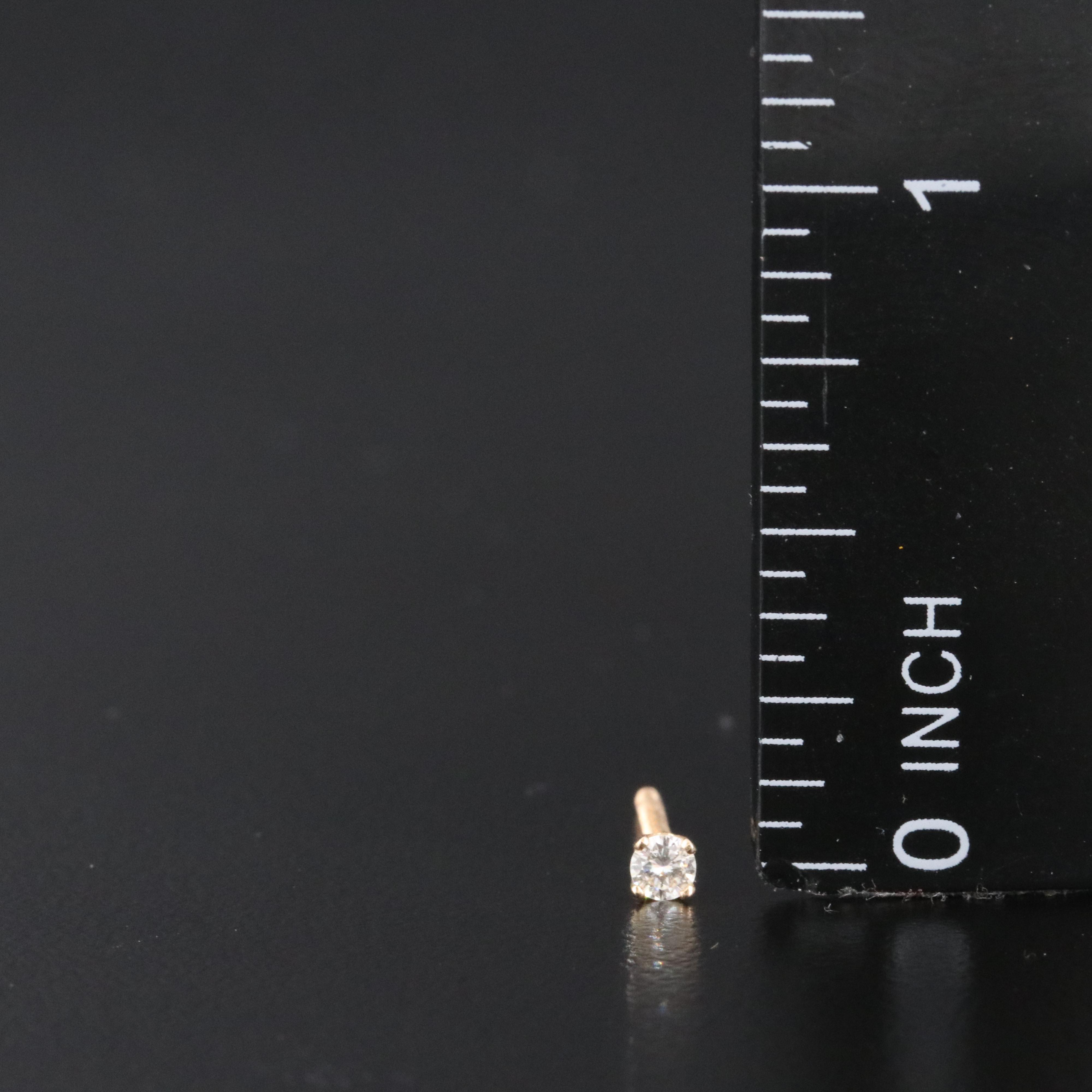 14K CZ Solitaire Pendant and Single Diamond Stud Earrings