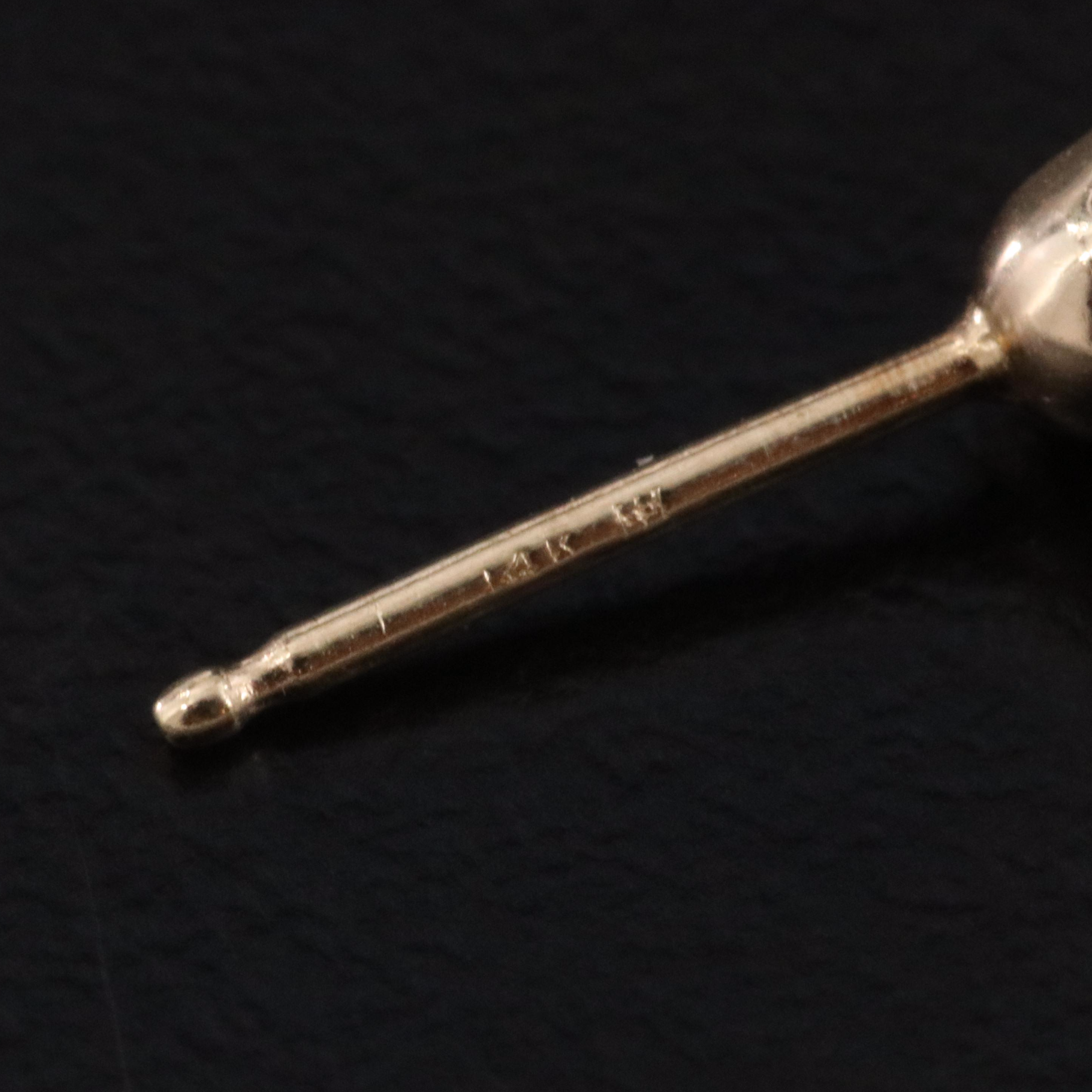 14K CZ Solitaire Pendant and Single Diamond Stud Earrings