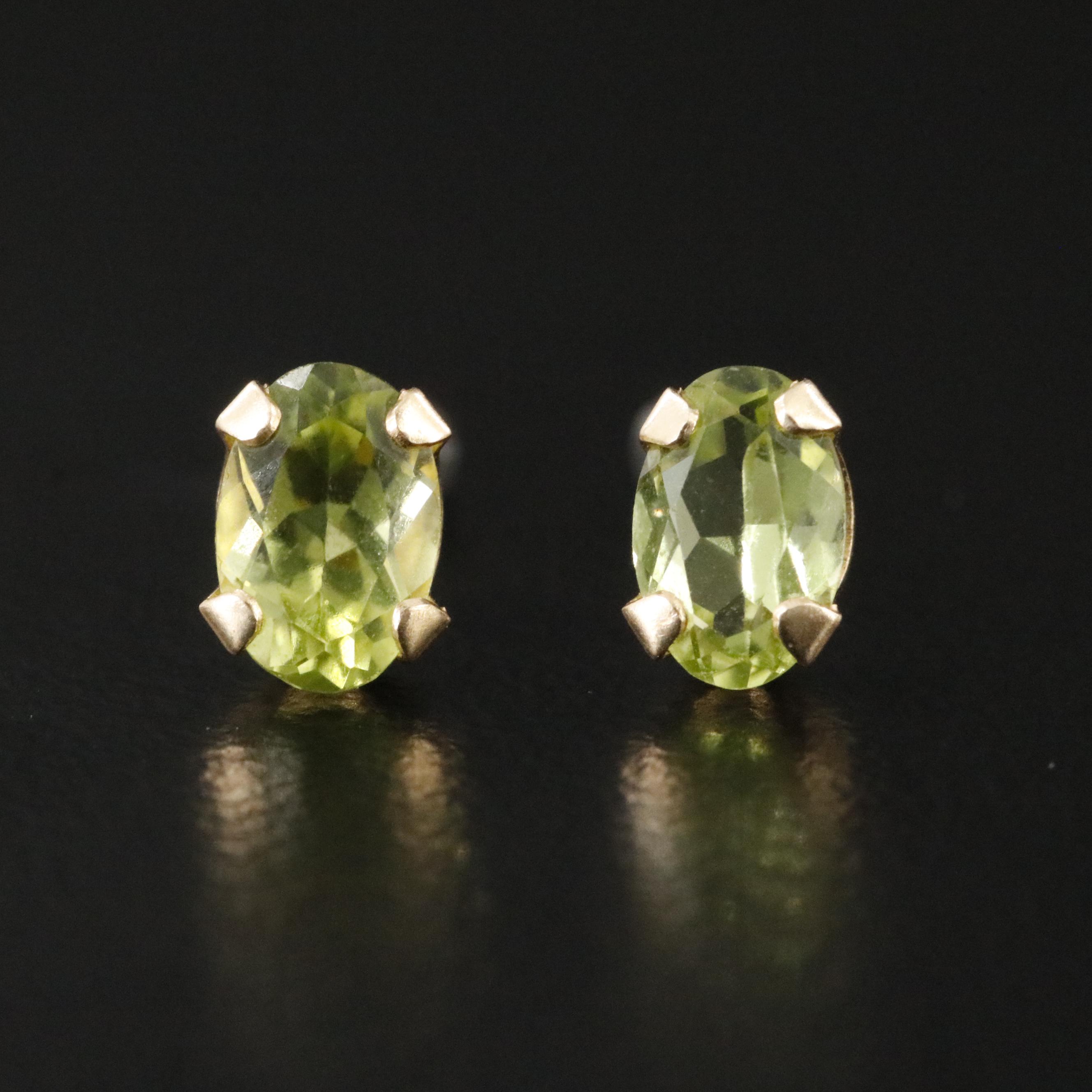 10K Peridot Earrings