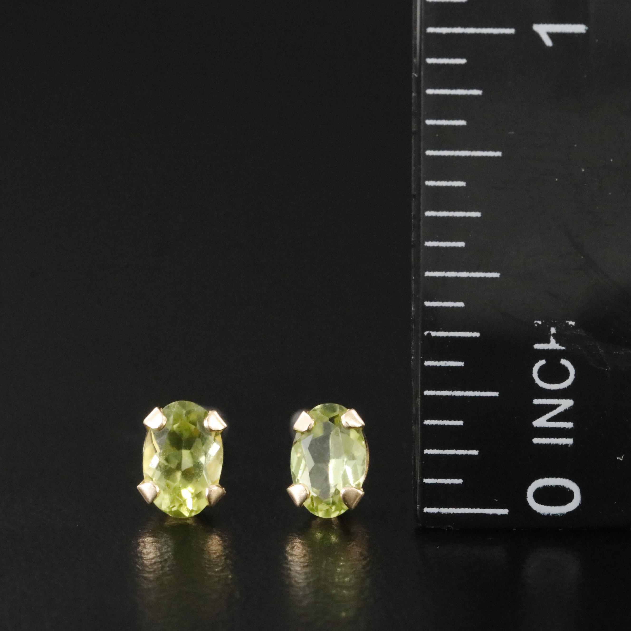 10K Peridot Earrings