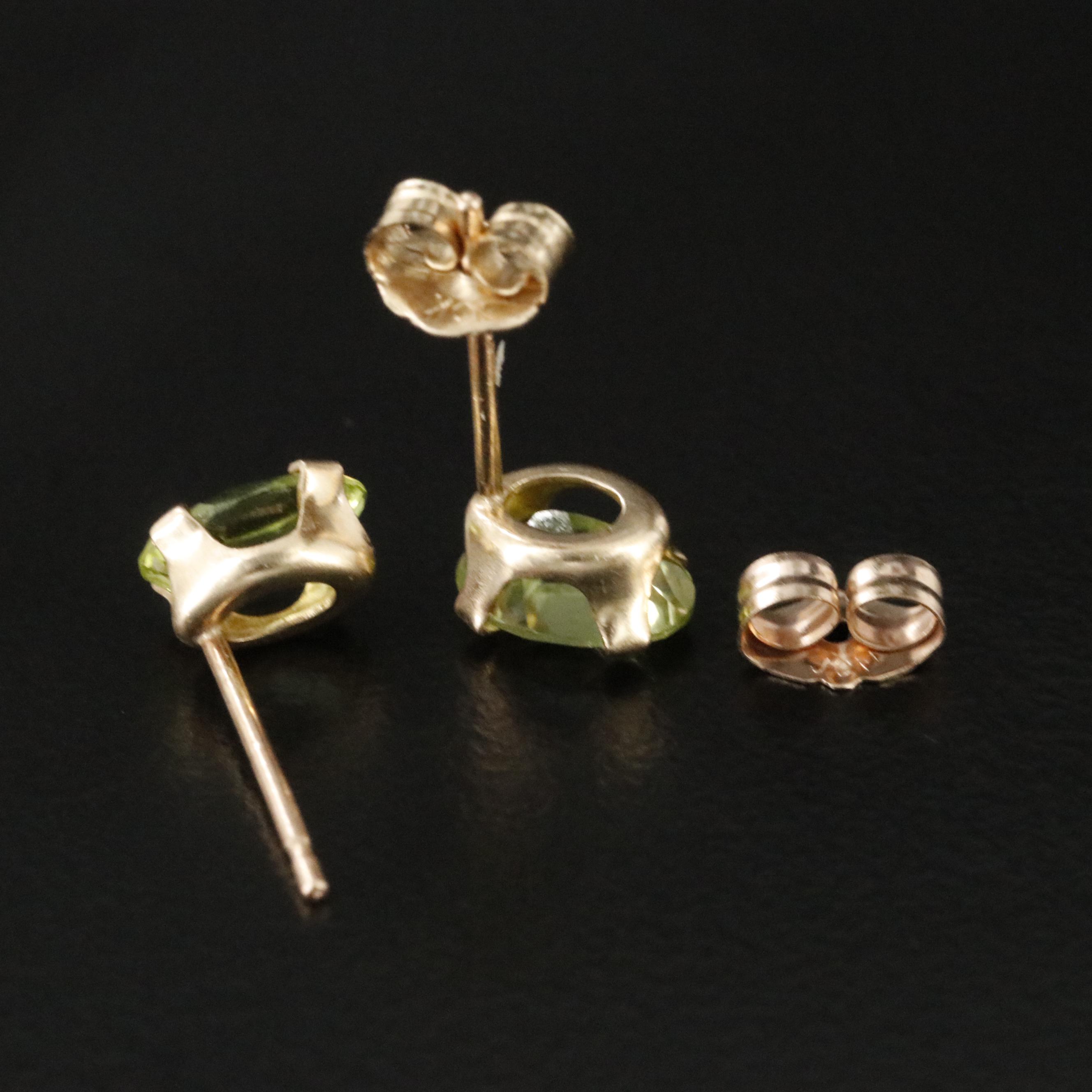 10K Peridot Earrings