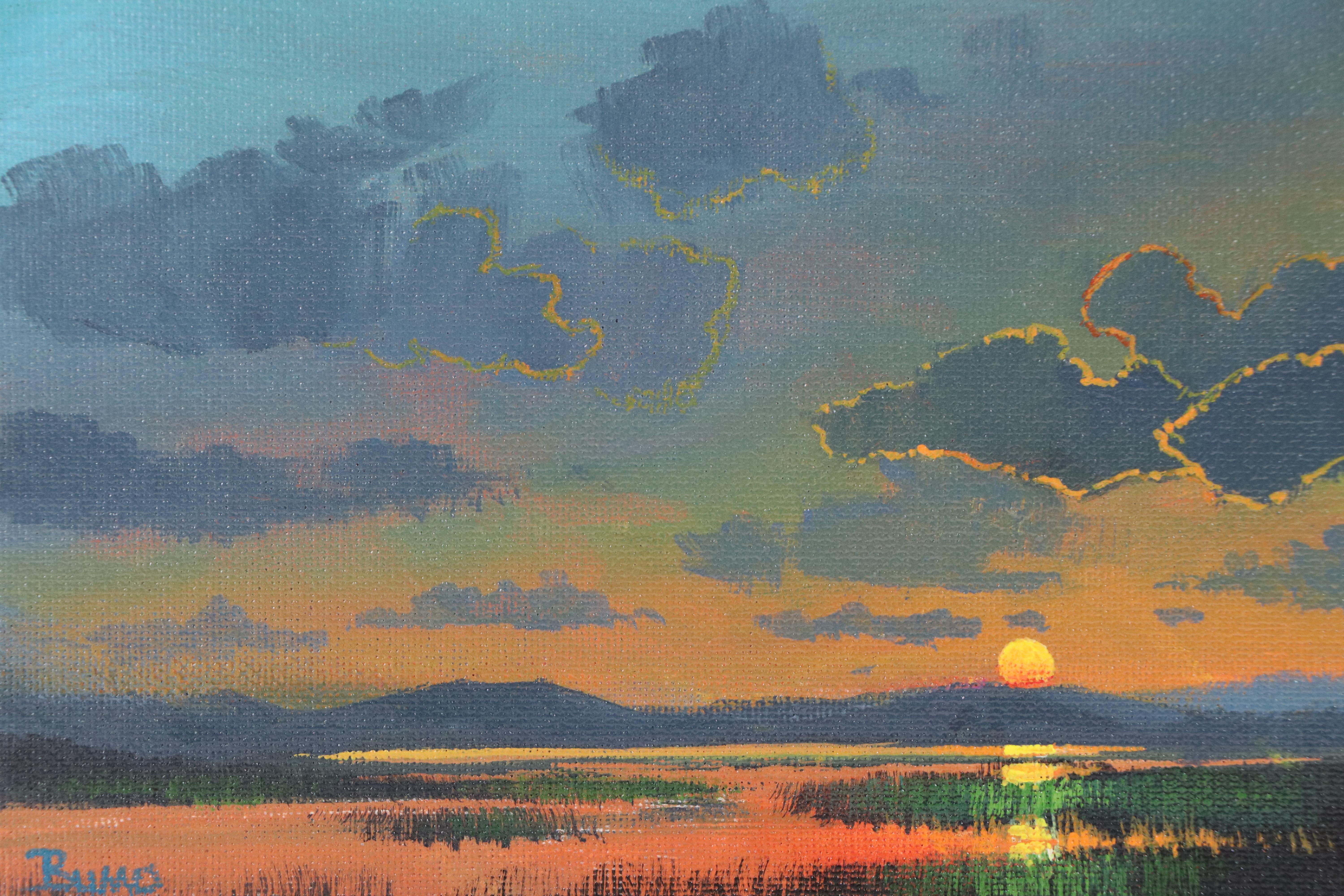 Doug "Bumo" Johnpeer Sunset Landscape Oil Painting, 2025