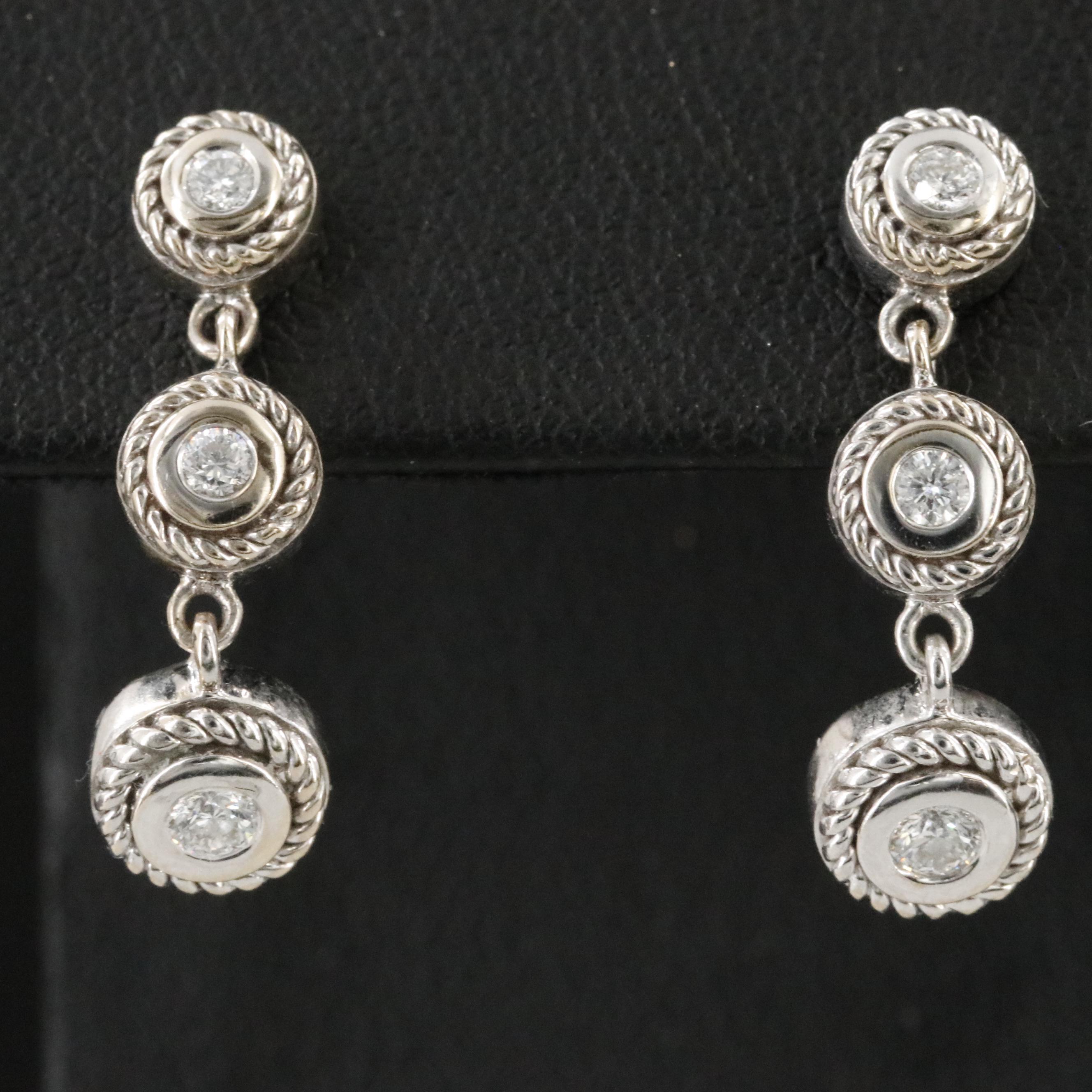 14K 0.32 CTW Diamond Drop Earrings