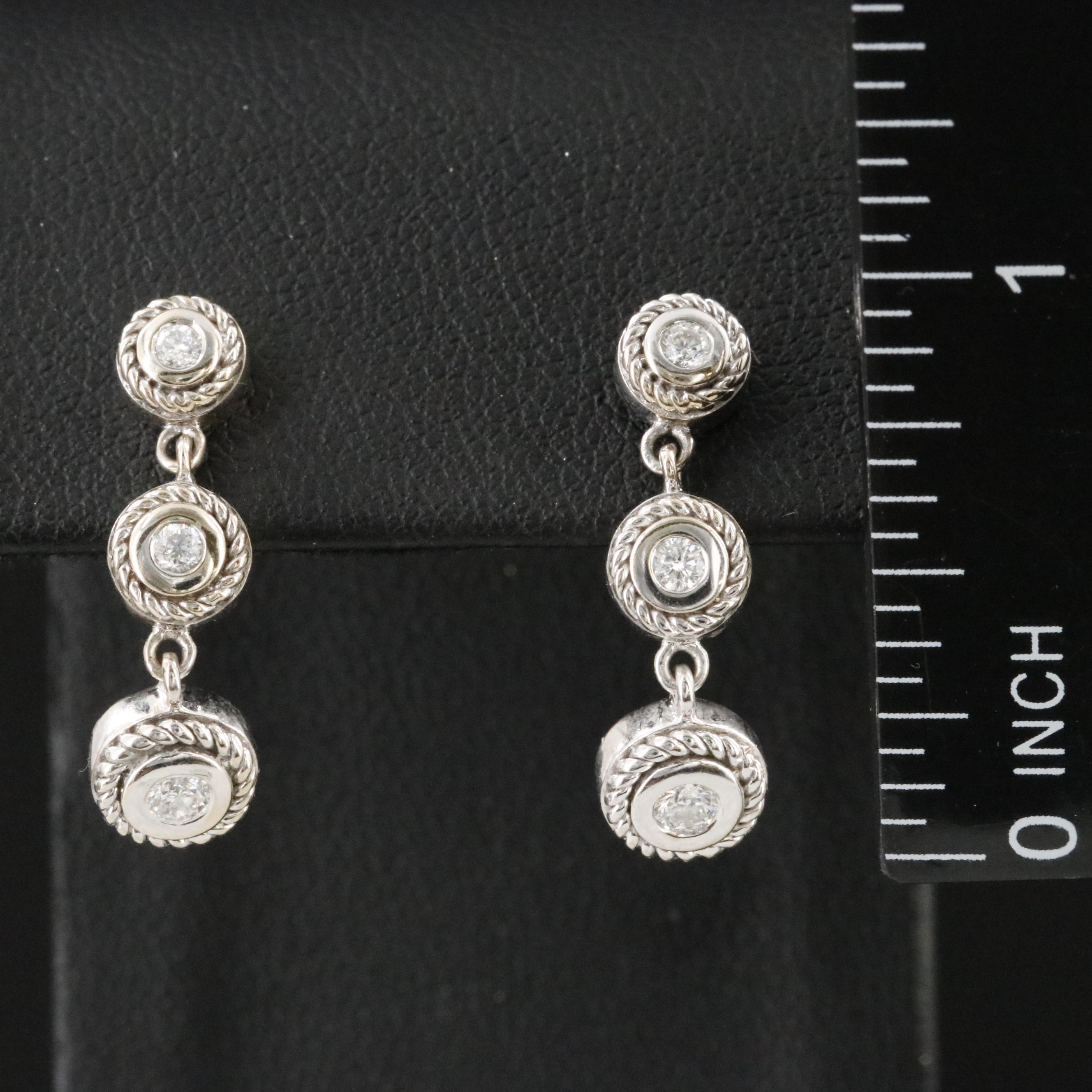 14K 0.32 CTW Diamond Drop Earrings