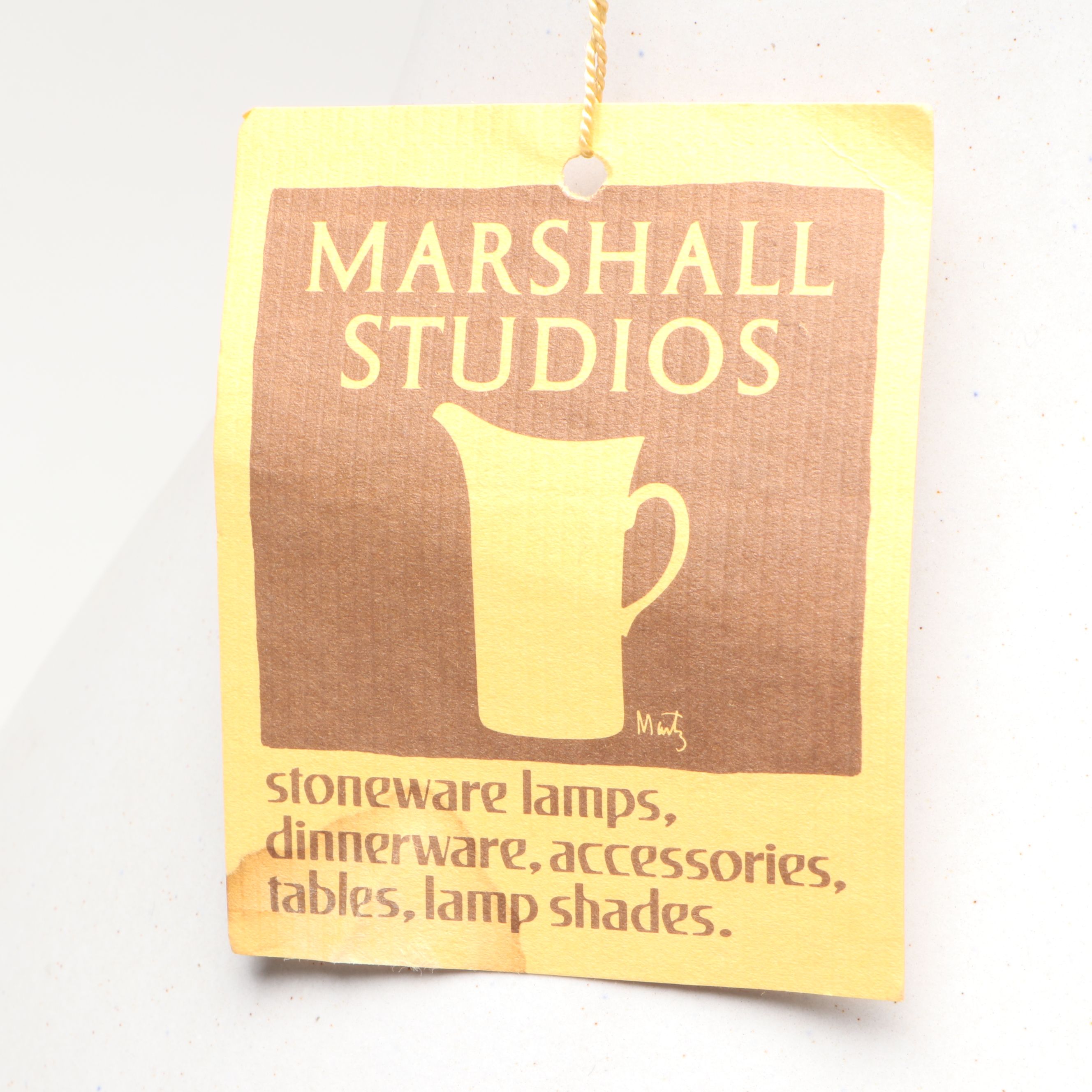 Martz Marshall Studios Abstract Hand-Painted Stoneware Lamp