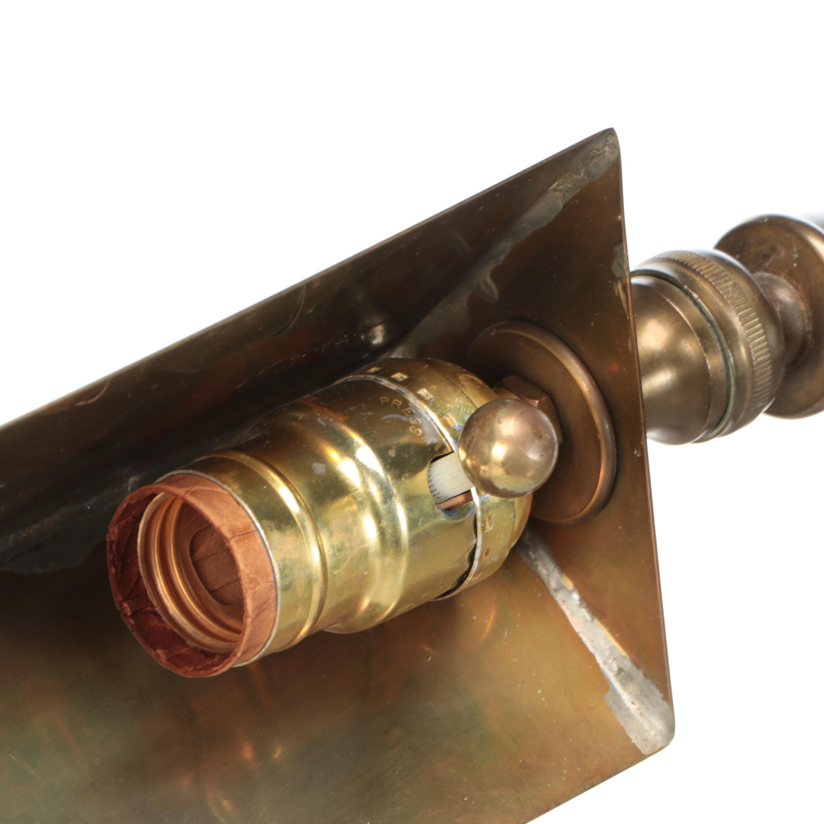 MCM Style Adjustable Brass Finish Floor Lamp