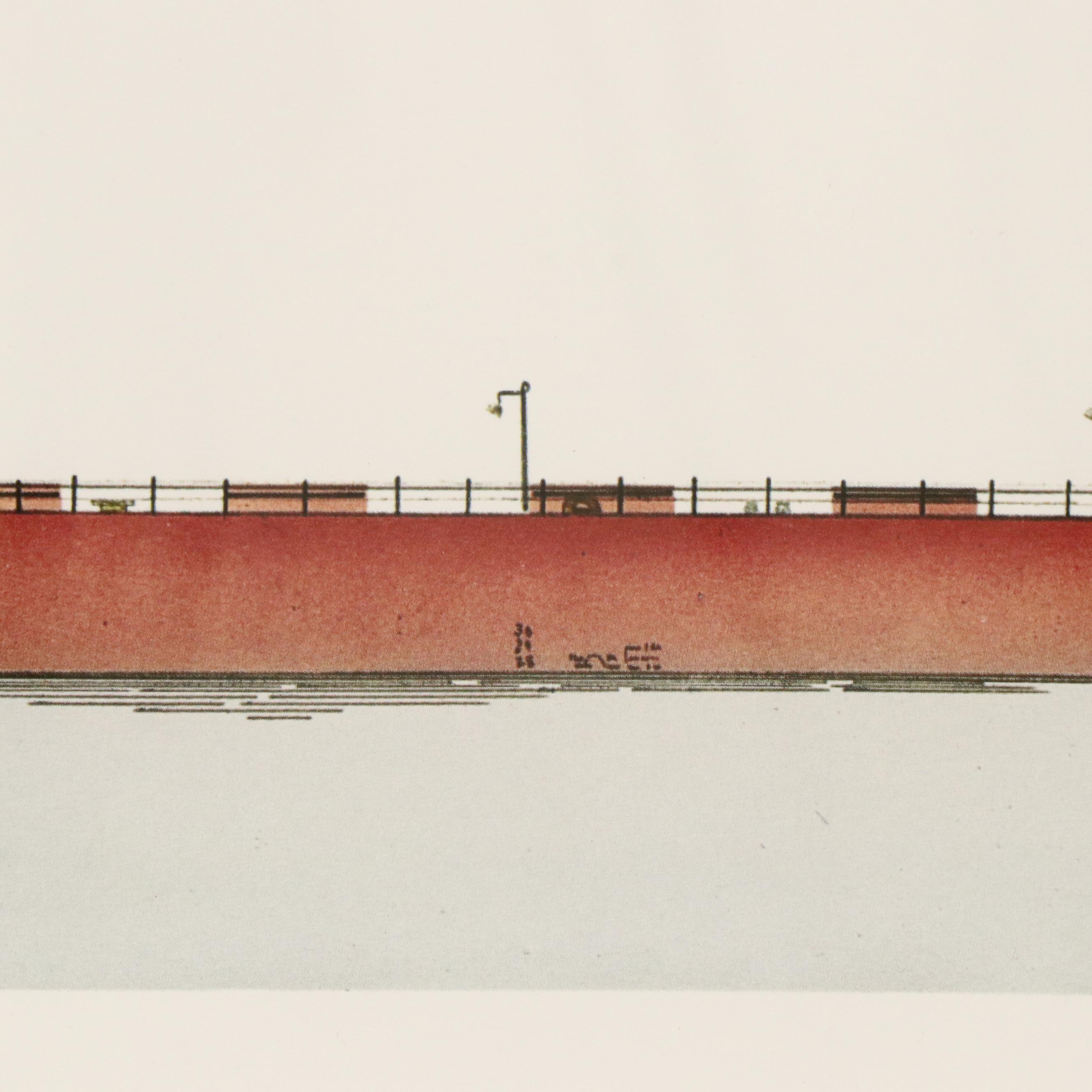 "S.S. Edmund Fitzgerald" Remy Champt Offset Lithograph, Late 20th Century