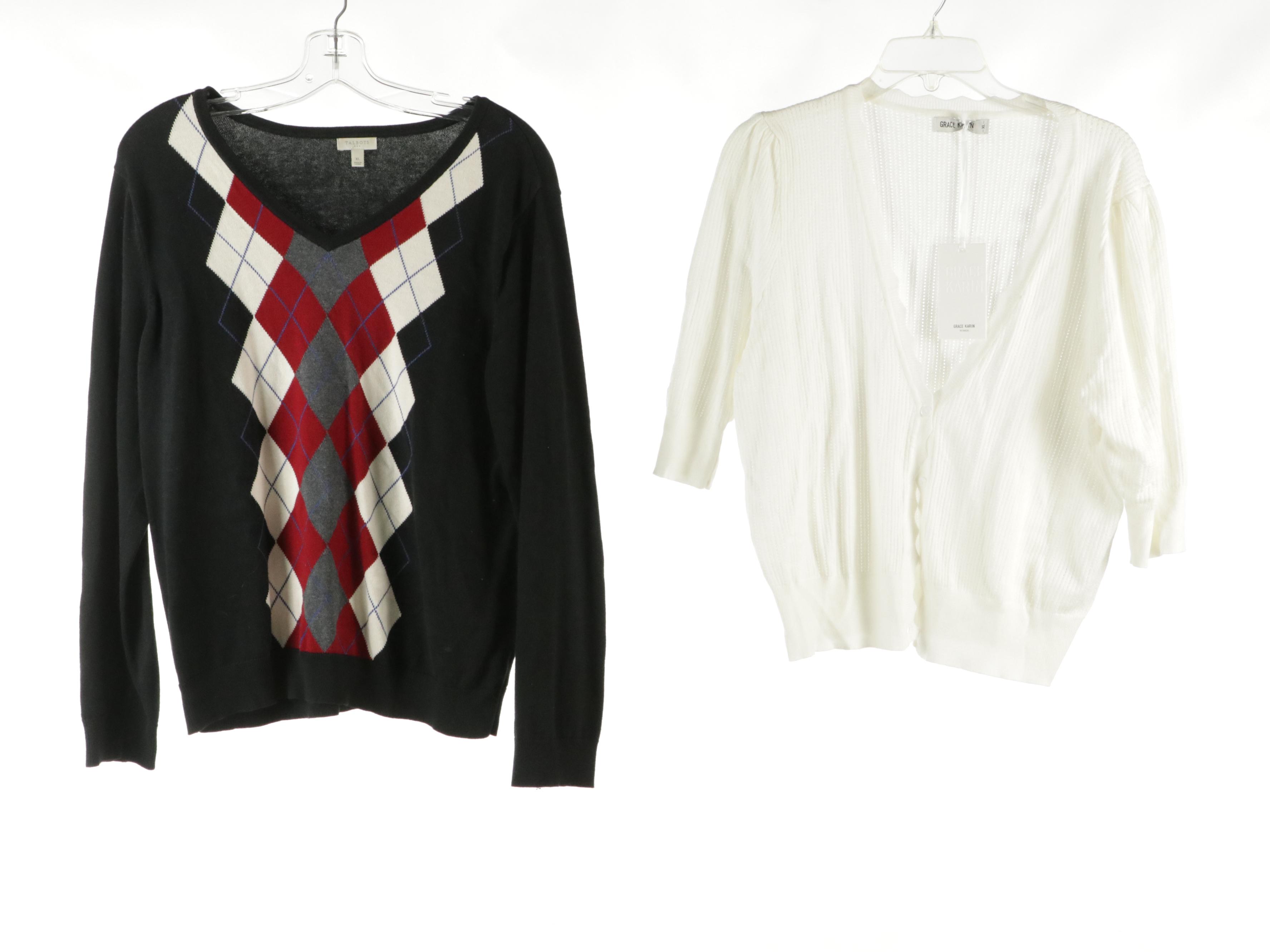 Cardigan & V-Neck Sweaters W/ Off-Shoulder Top from Cielo, Grace Karin & Talbots