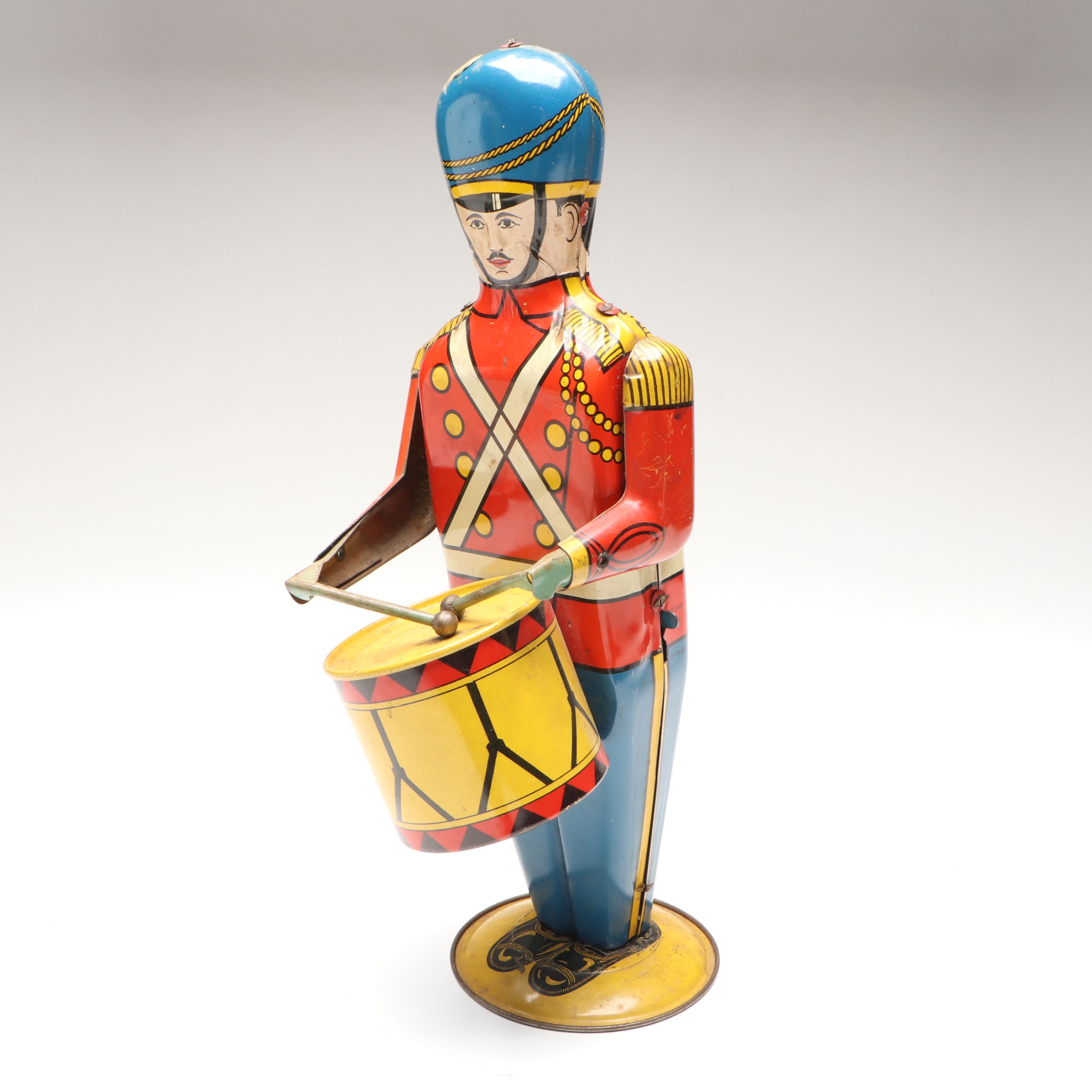 Wolverine No. 27 Drum Major Tin Litho Wind-Up Toy, Mid-20th C.