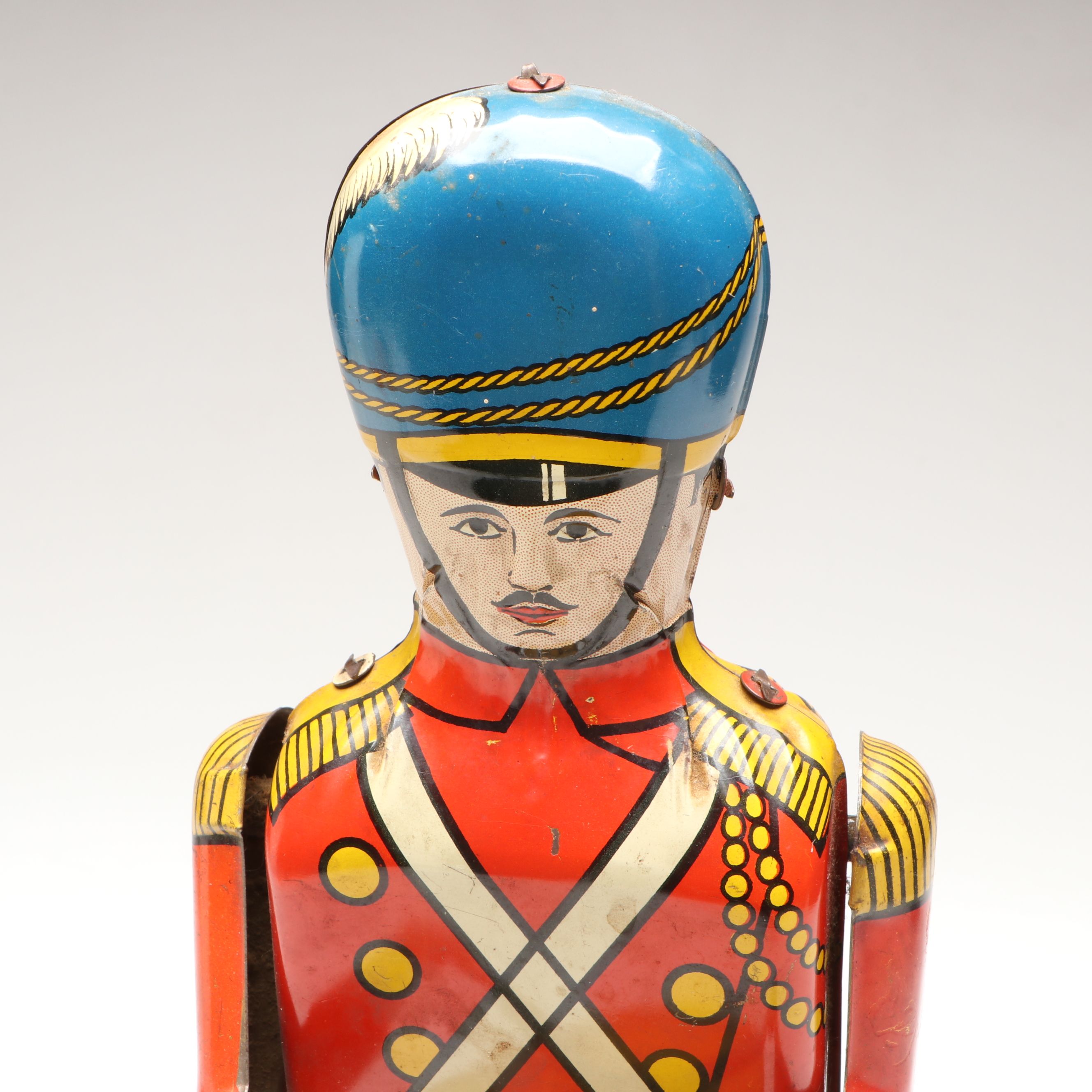 Wolverine No. 27 Drum Major Tin Litho Wind-Up Toy, Mid-20th C.