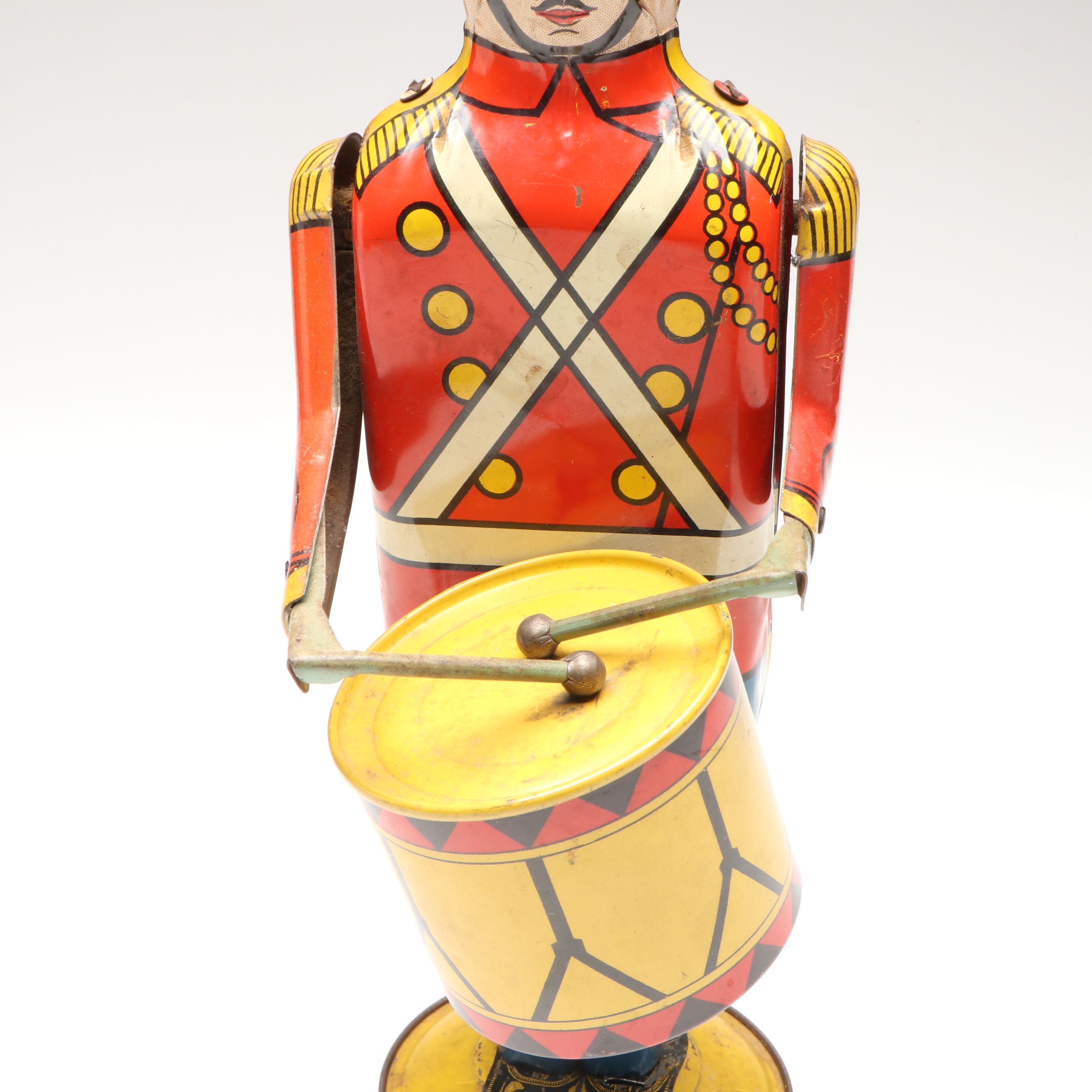 Wolverine No. 27 Drum Major Tin Litho Wind-Up Toy, Mid-20th C.