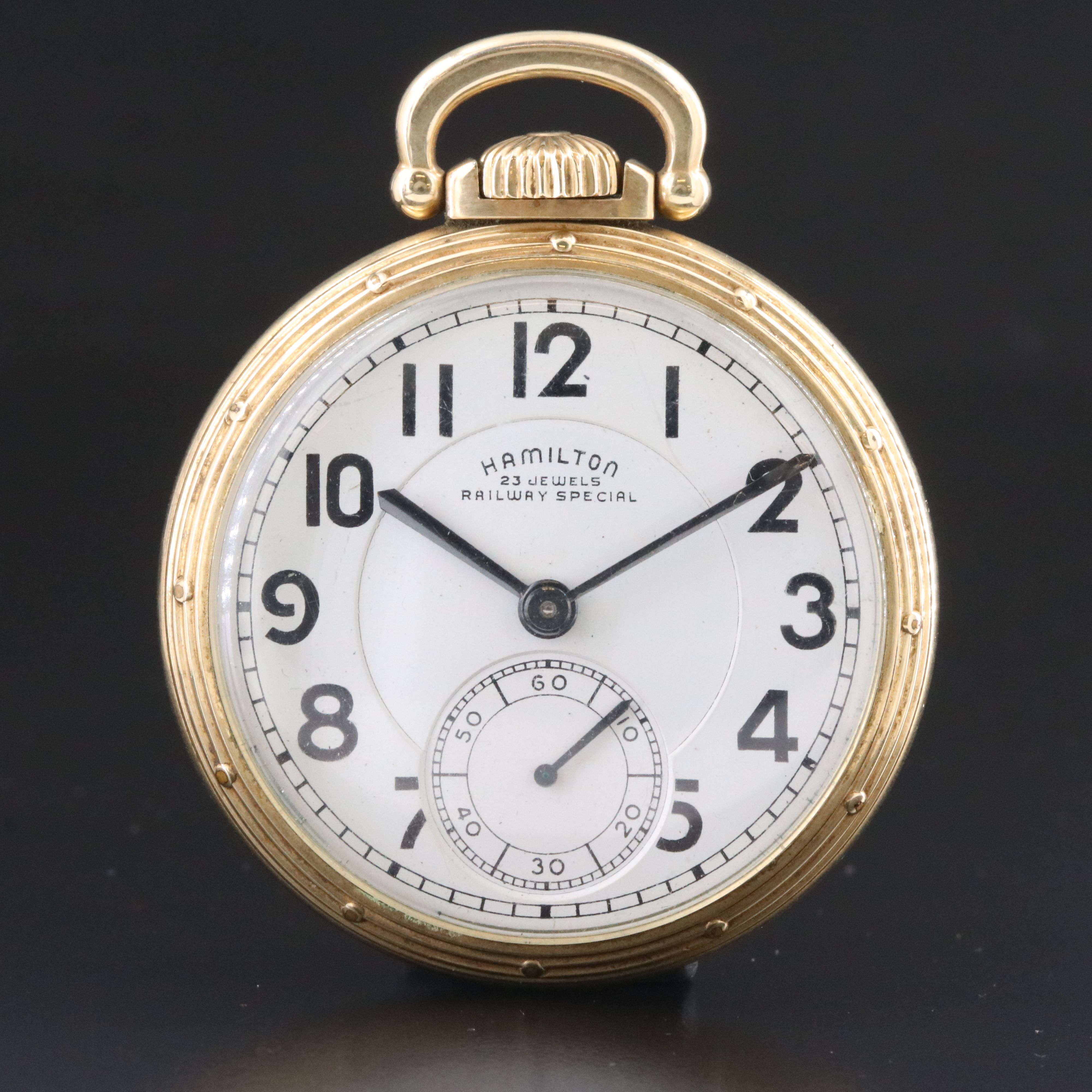 Hamilton Watch Co. Railway Special Gold-Filled Open Face Pocket Watch