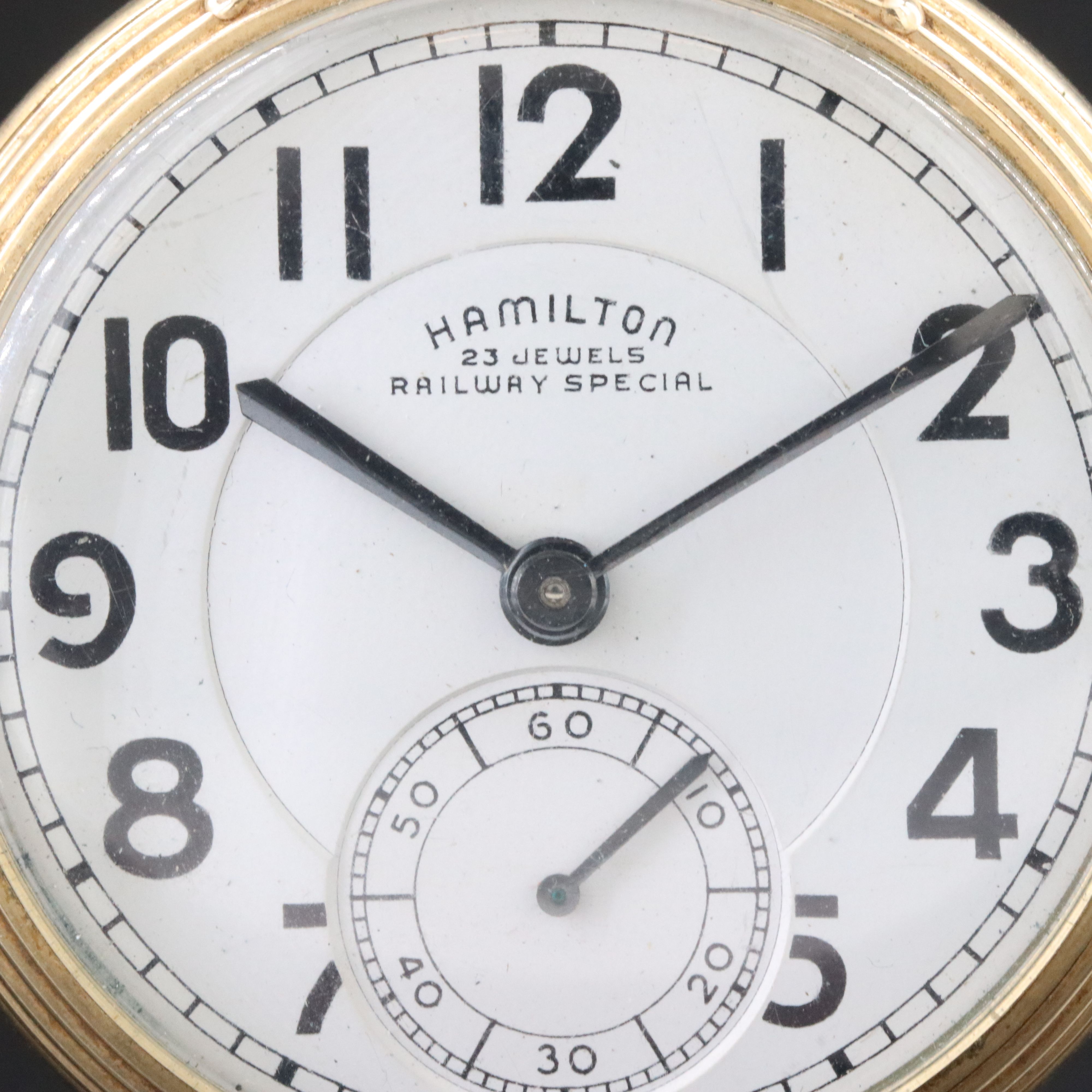 Hamilton Watch Co. Railway Special Gold-Filled Open Face Pocket Watch