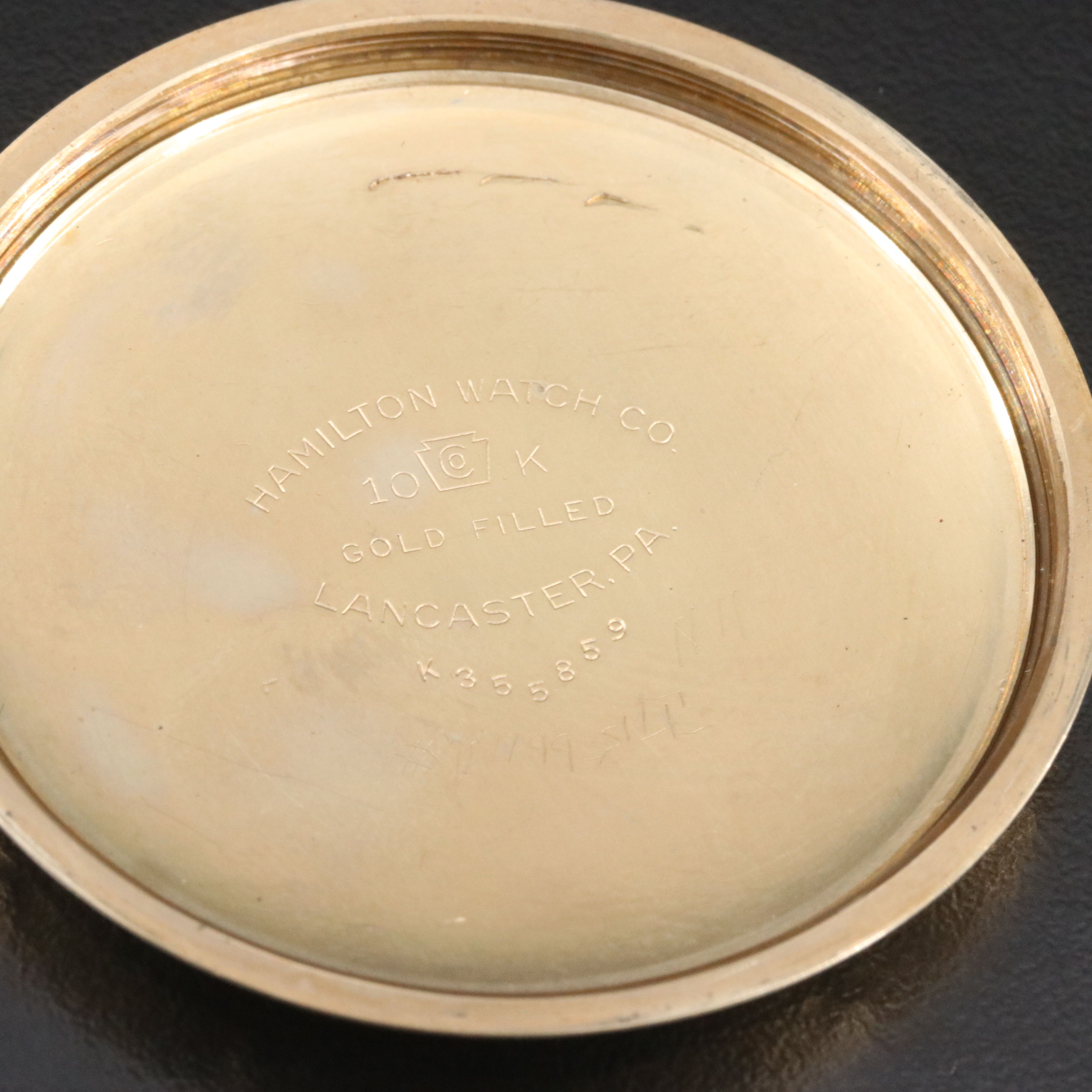 Hamilton Watch Co. Railway Special Gold-Filled Open Face Pocket Watch