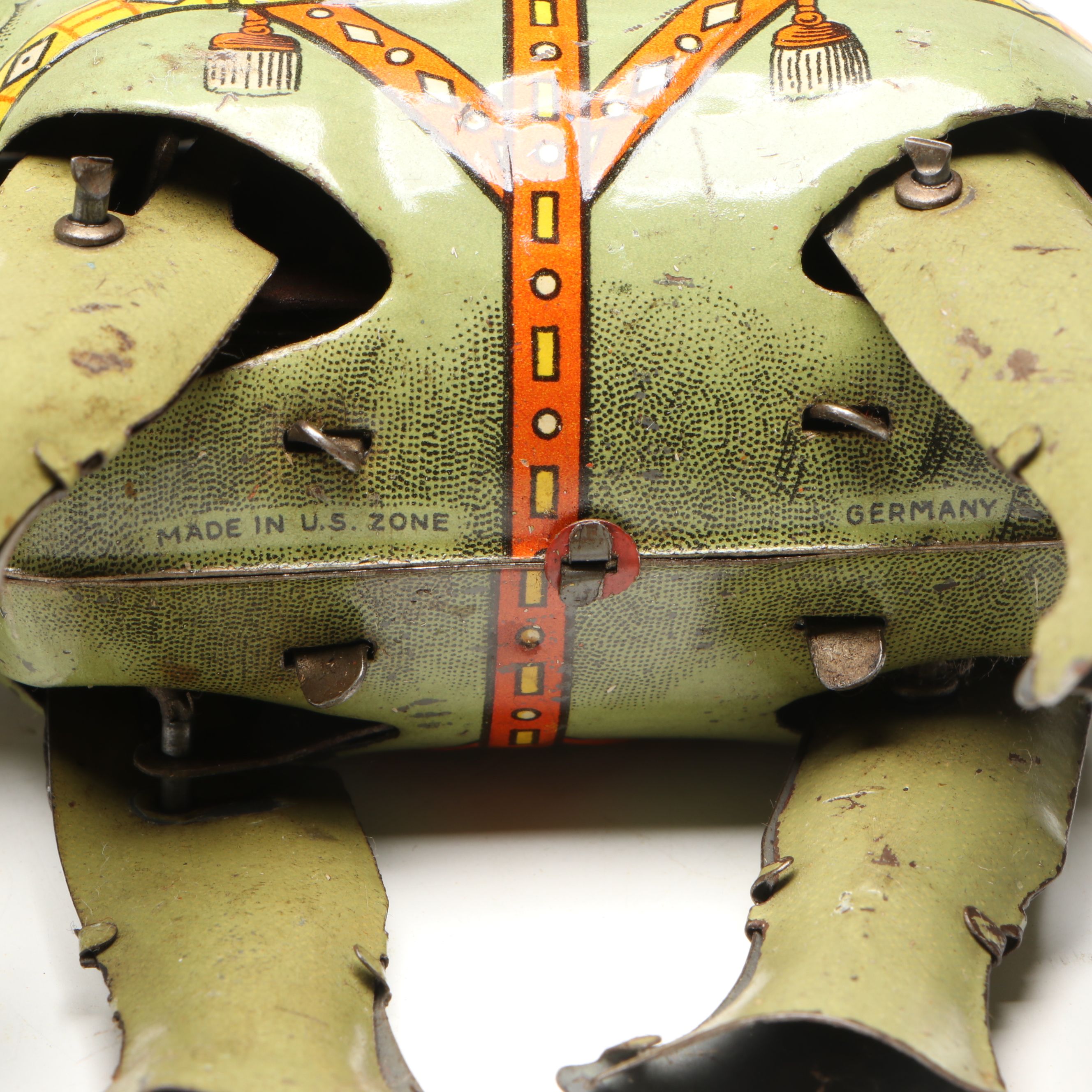 Pair of German Tin Litho Elephant Wind-Up Toys, 1950s