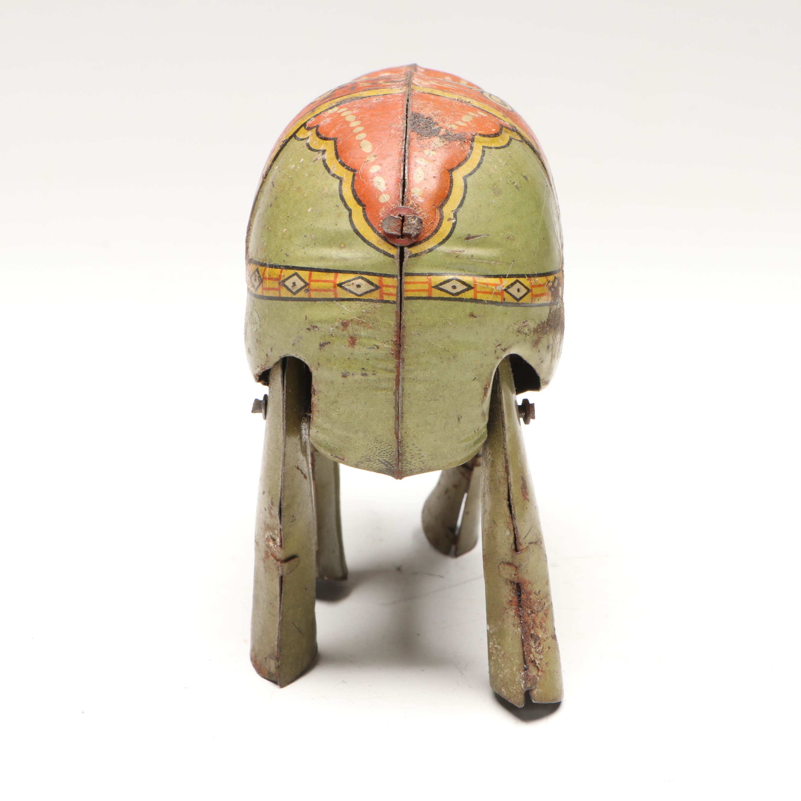 Pair of German Tin Litho Elephant Wind-Up Toys, 1950s