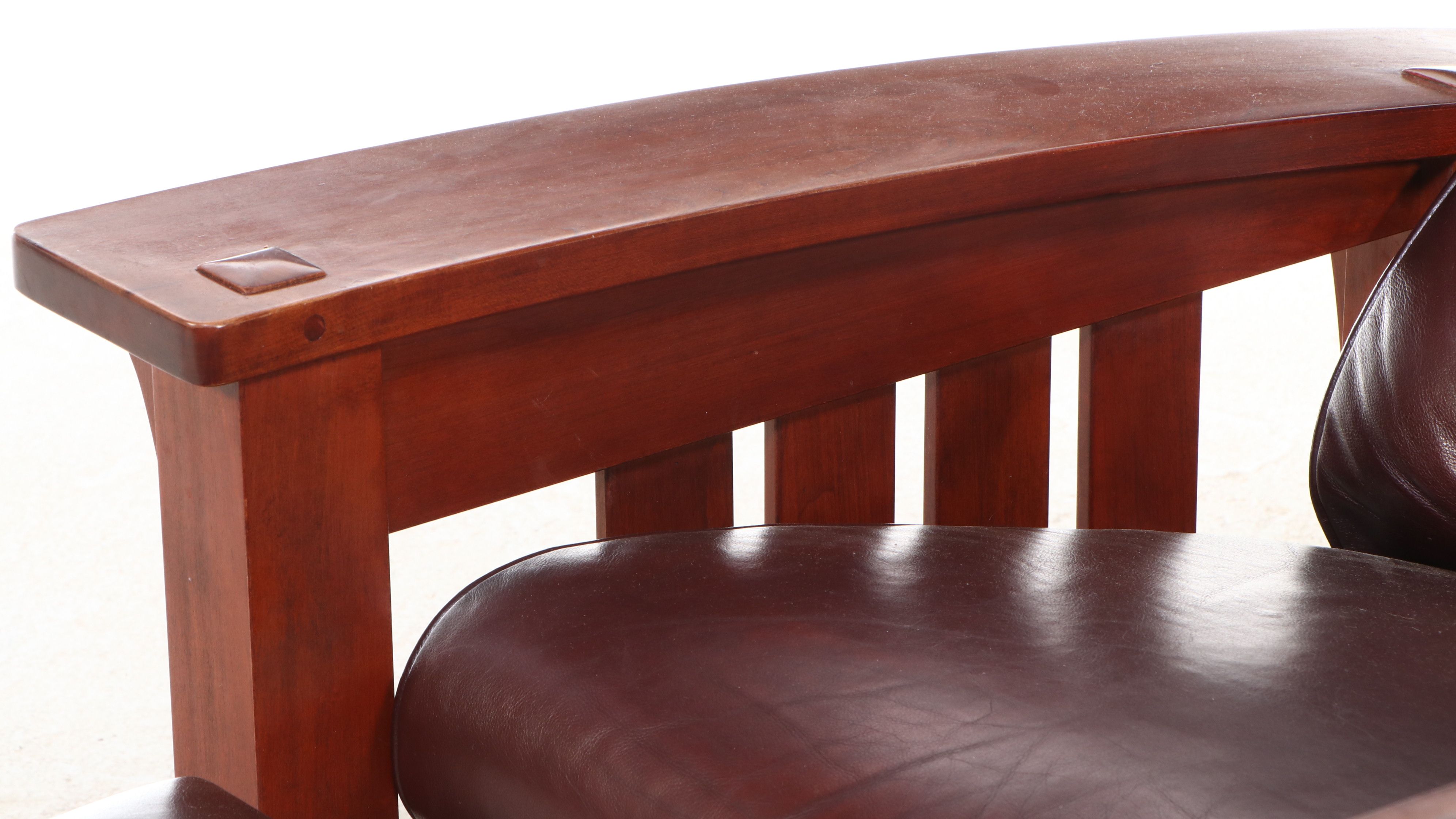 Stickley Arts & Crafts Style Cherry and Leather Recliner