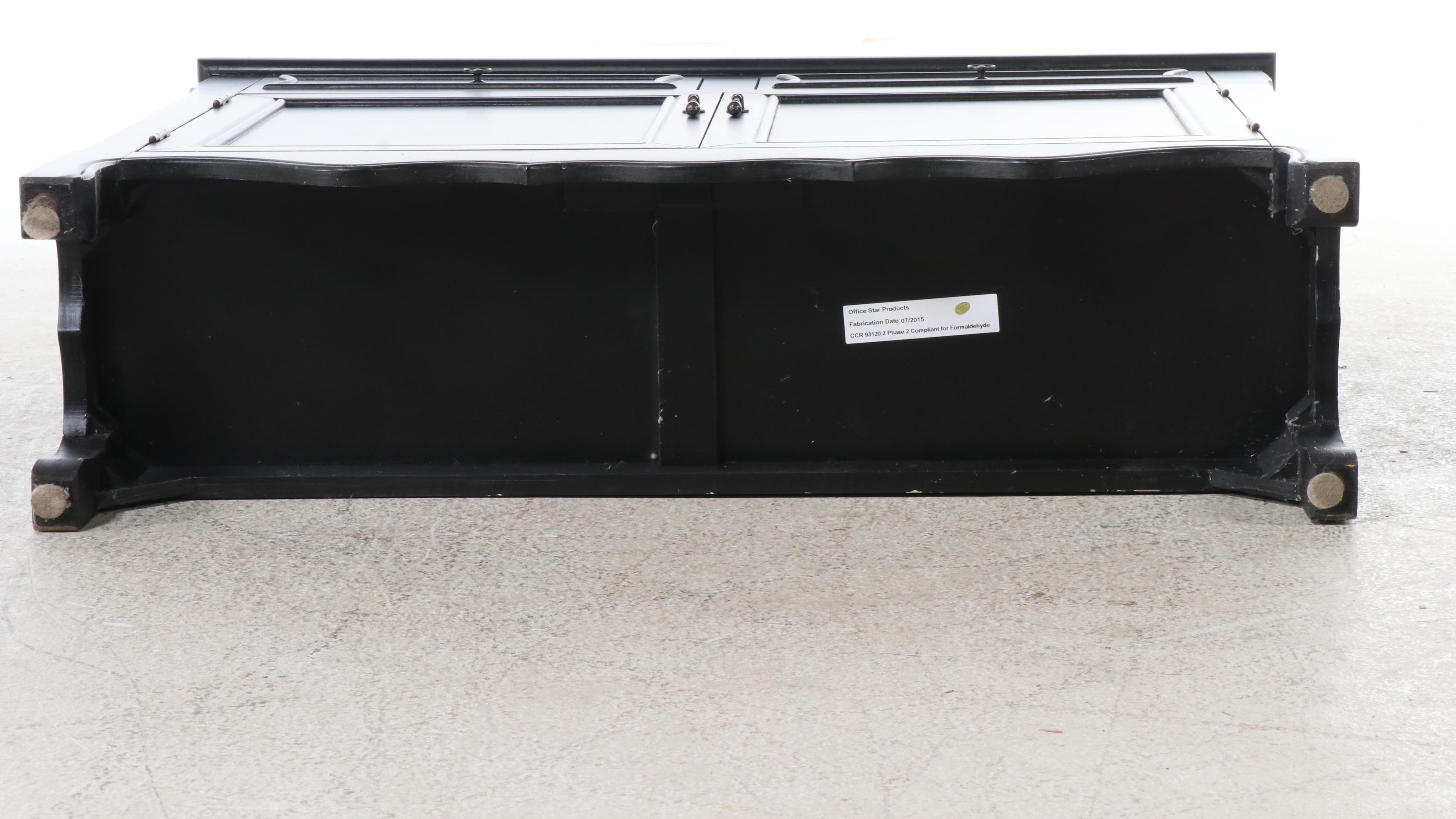 Contemporary Black Painted Console Cabinet