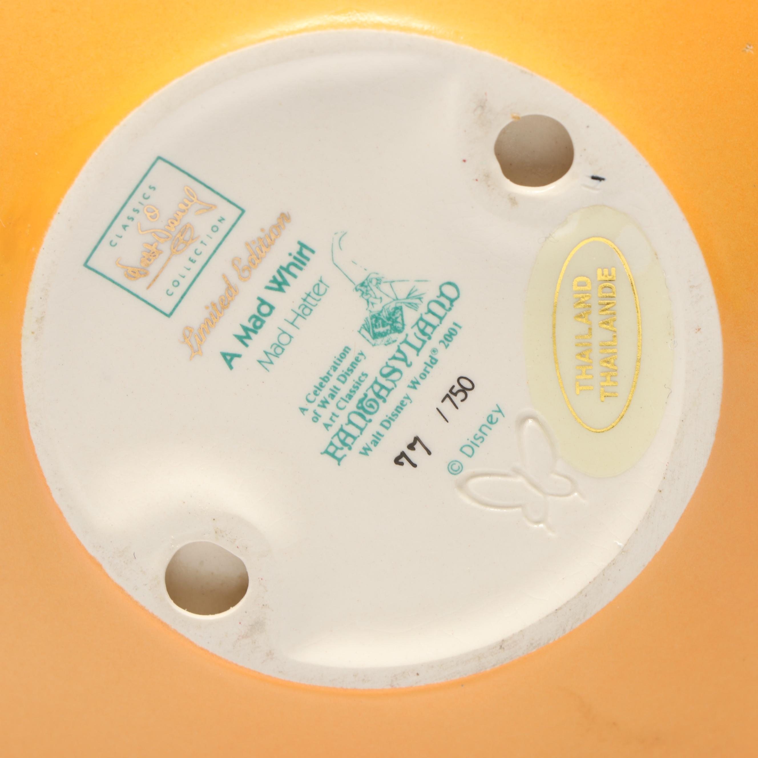 Disney"Topsy-Turvy Tea-Tottler" and "A Mad Whirl" Porcelain Figures, 2000s