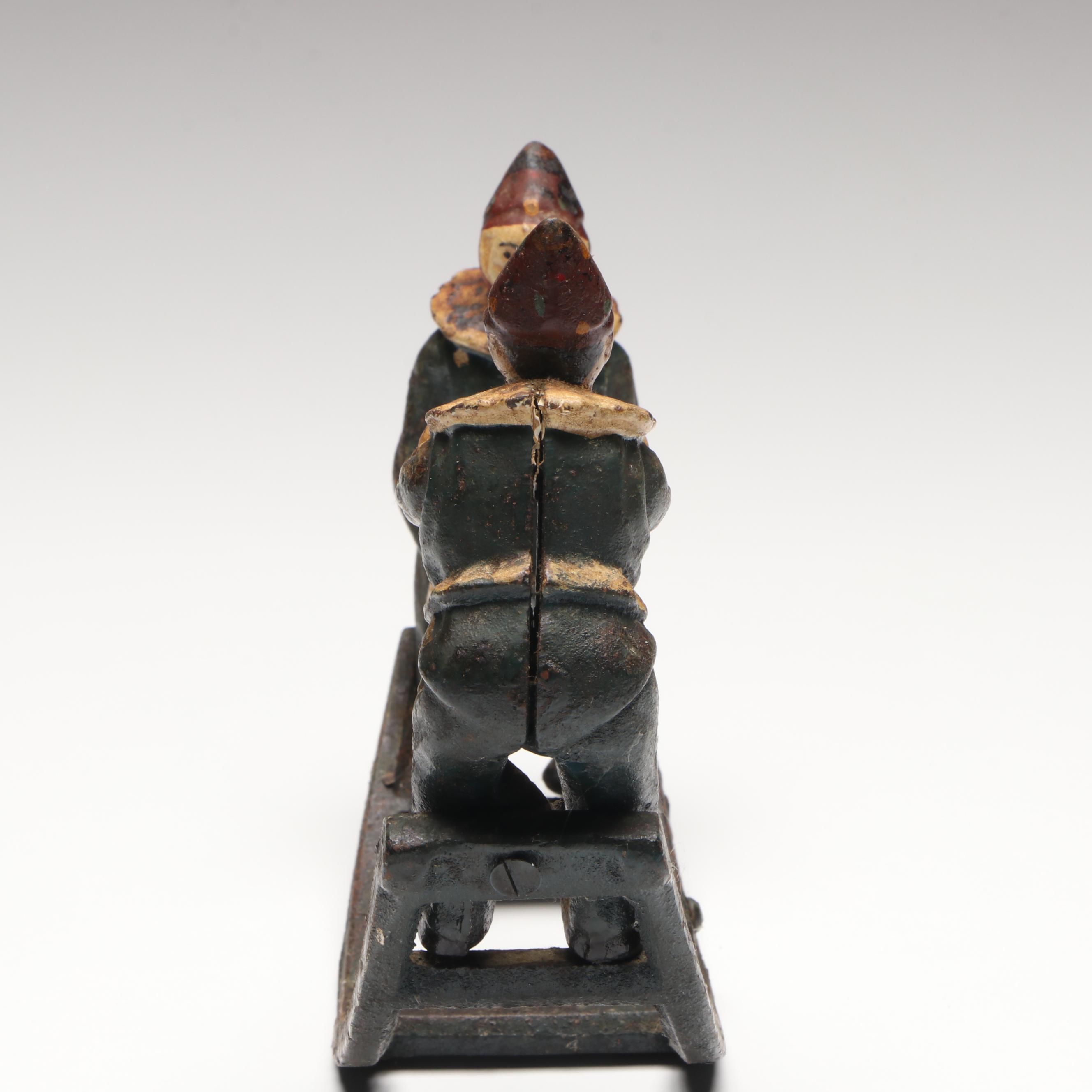 Polychrome Cast Iron Clown Teeter-Totter