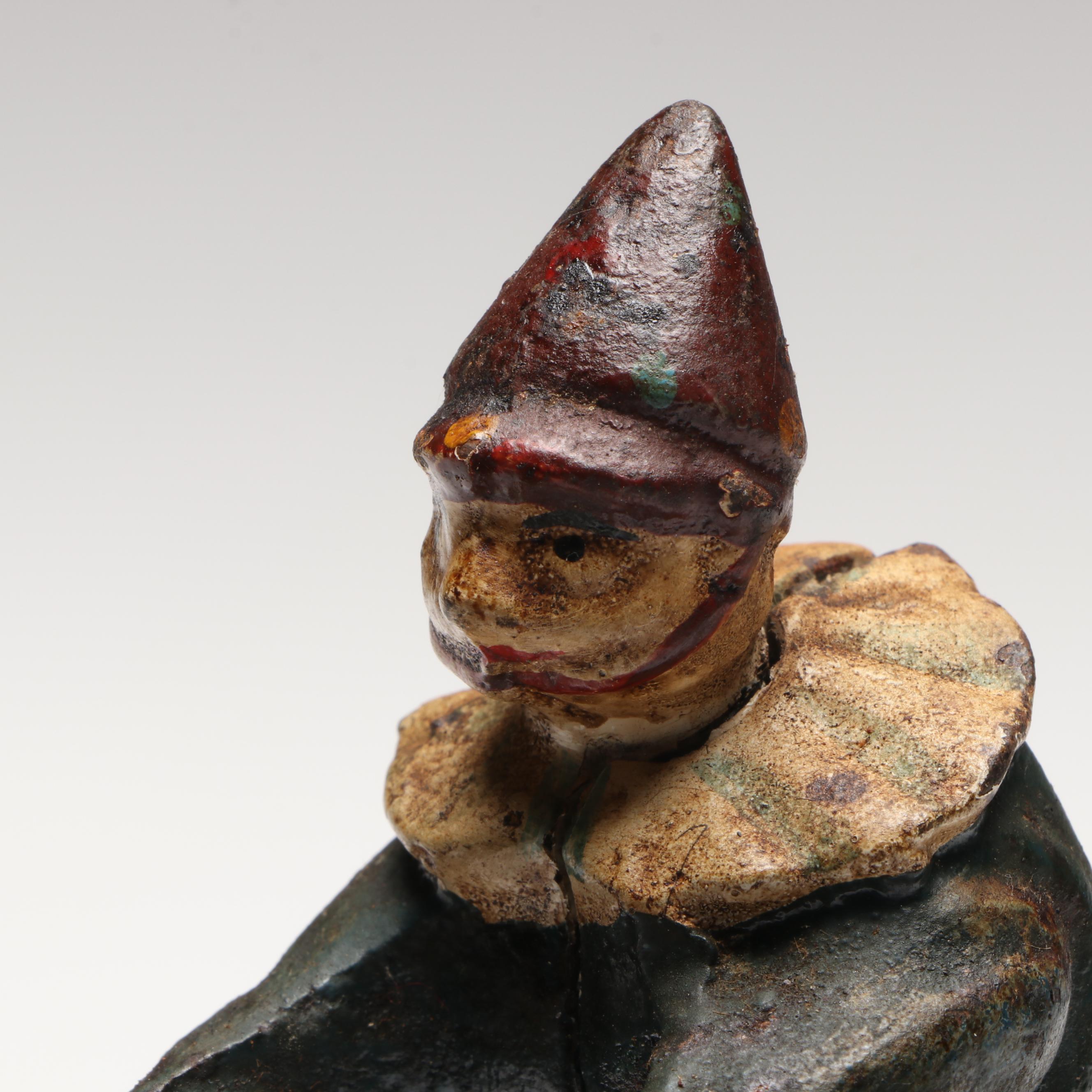 Polychrome Cast Iron Clown Teeter-Totter