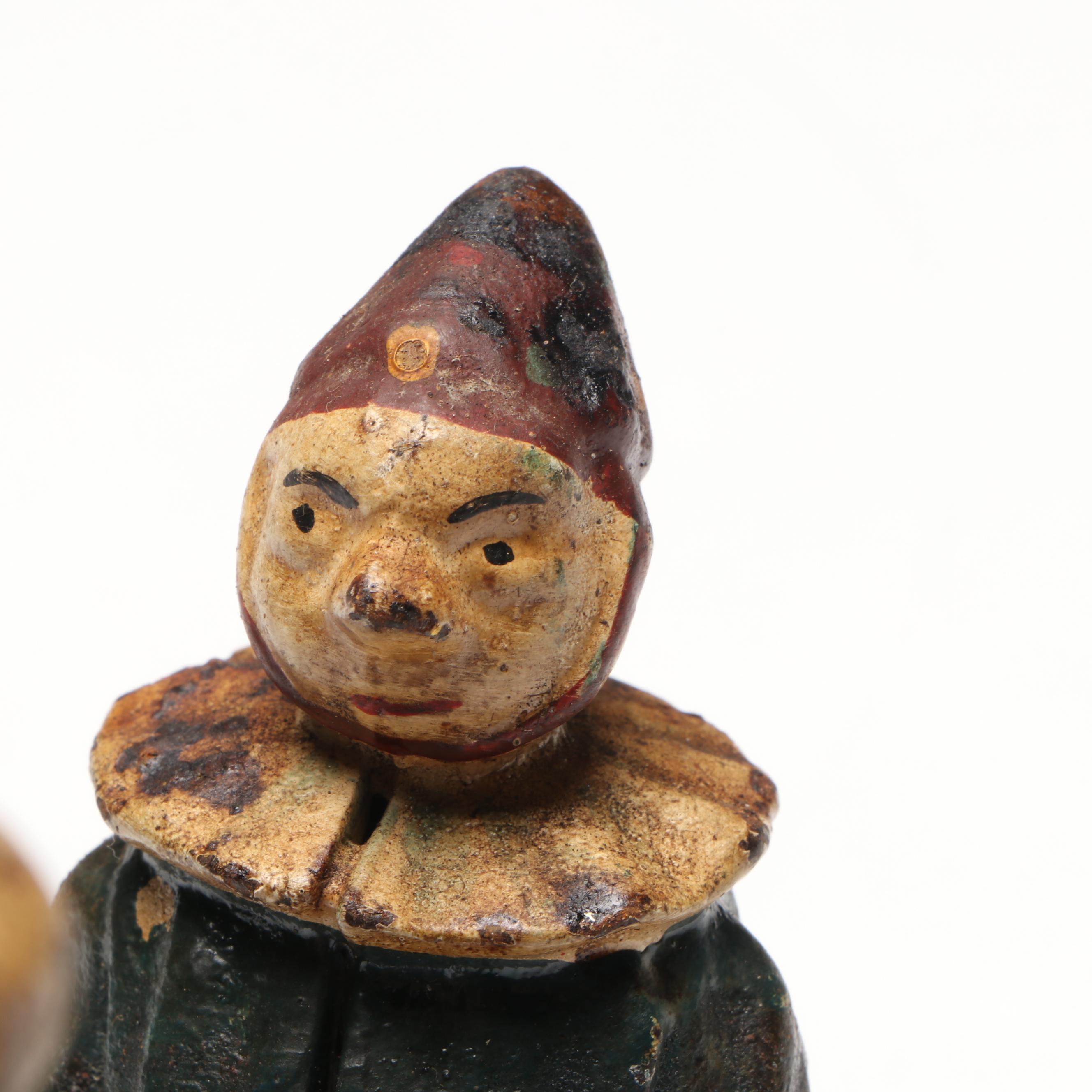 Polychrome Cast Iron Clown Teeter-Totter