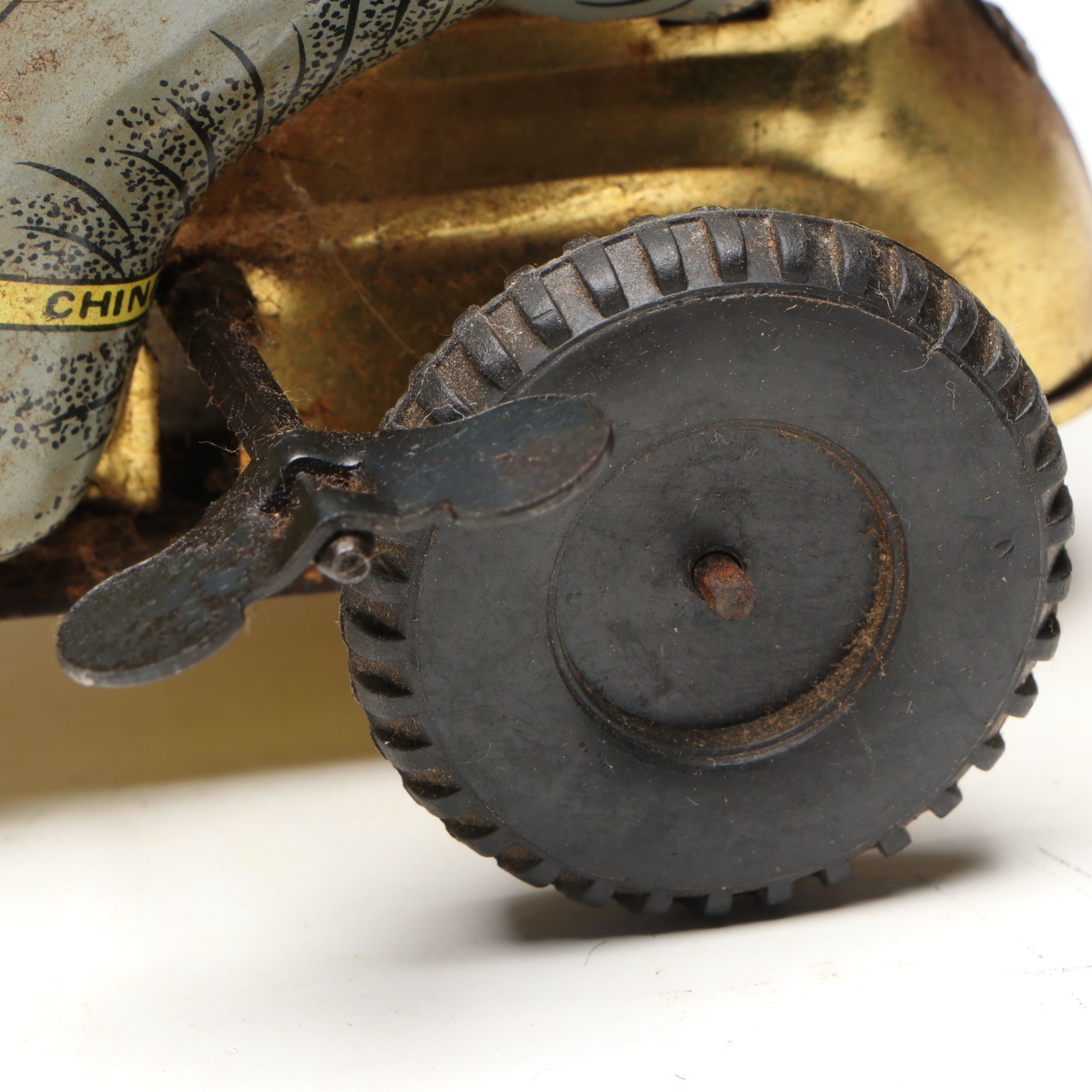 Blic Elephant Riding Tricycle Tin Litho Wind-Up Toy, Late 20th Century