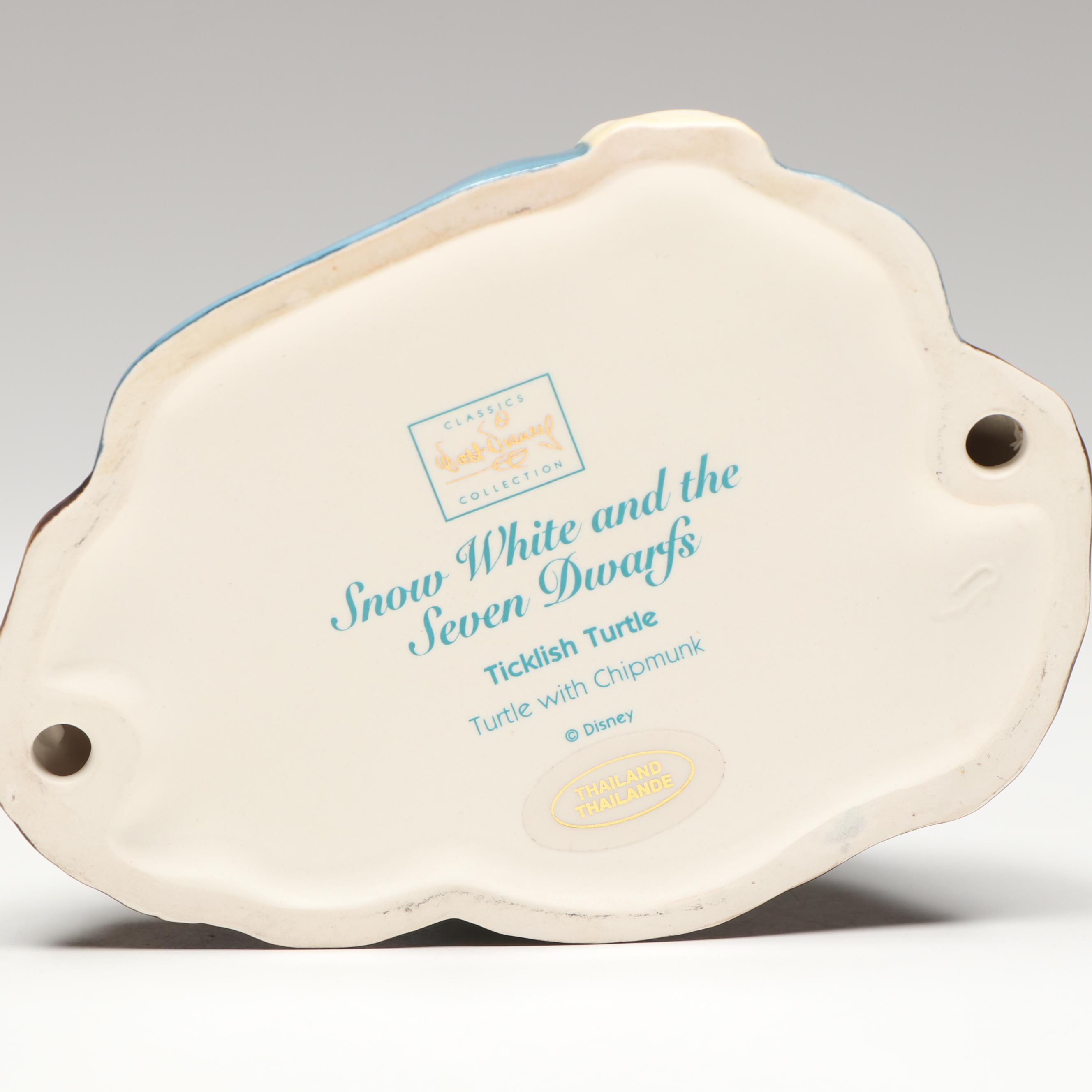 Disney Snow White "Deadly Intent" and "Ticklish Turtle" Porcelain Figurines