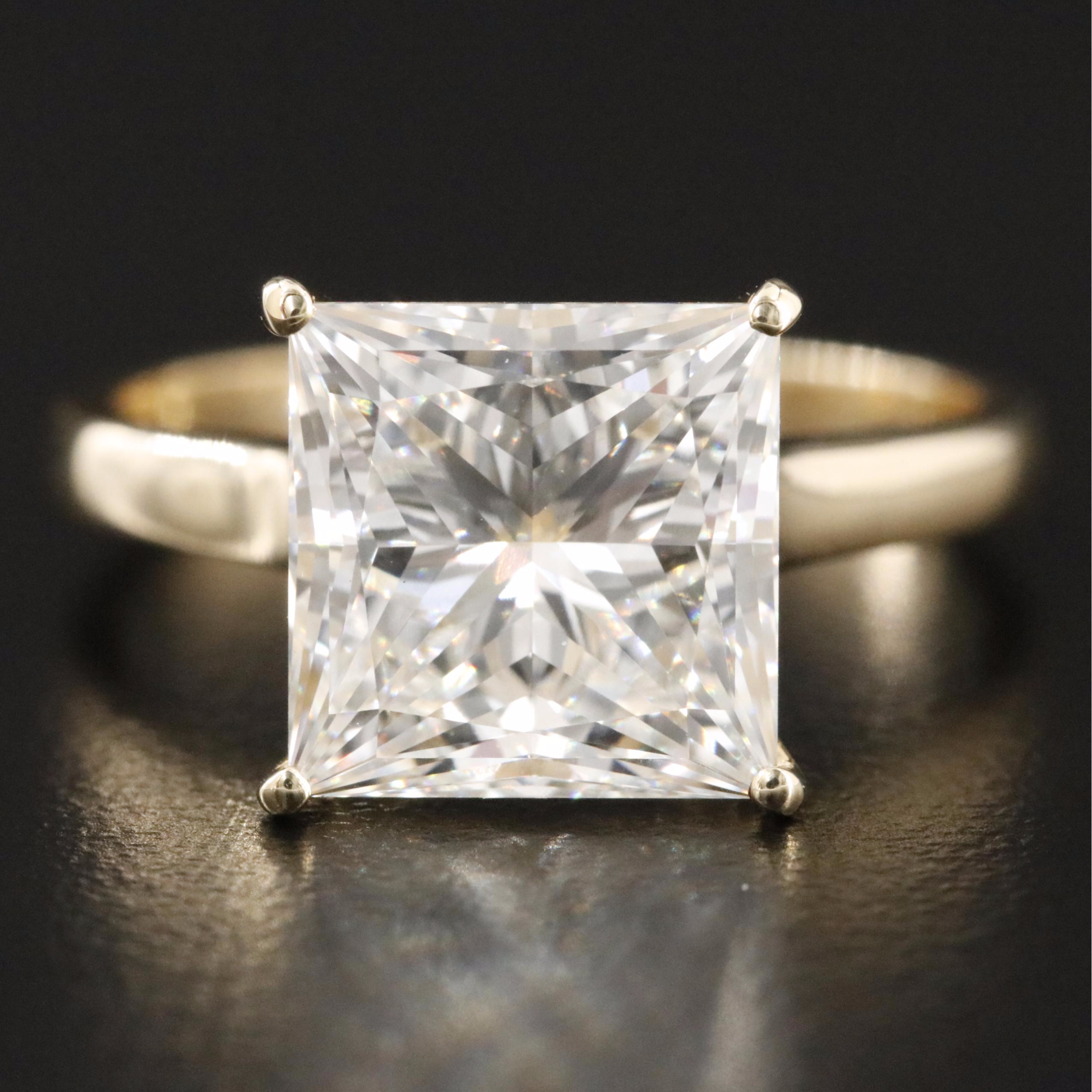 14K 5.07 CT Lab Grown Diamond Solitaire Ring with IGI Report