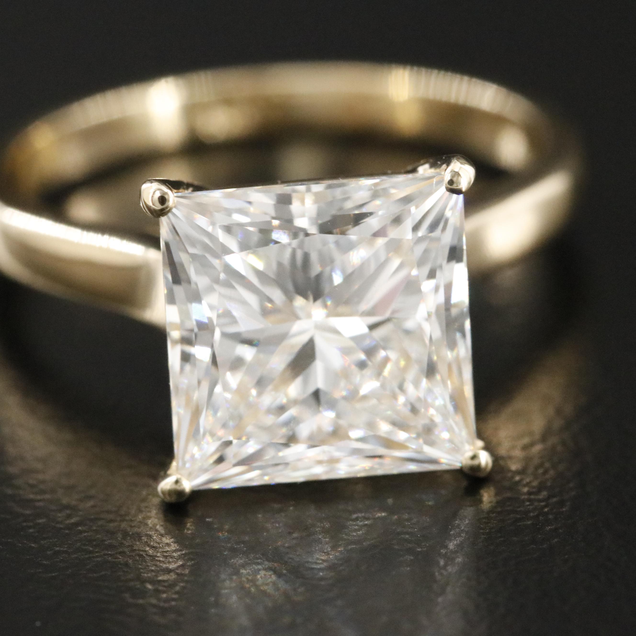 14K 5.07 CT Lab Grown Diamond Solitaire Ring with IGI Report