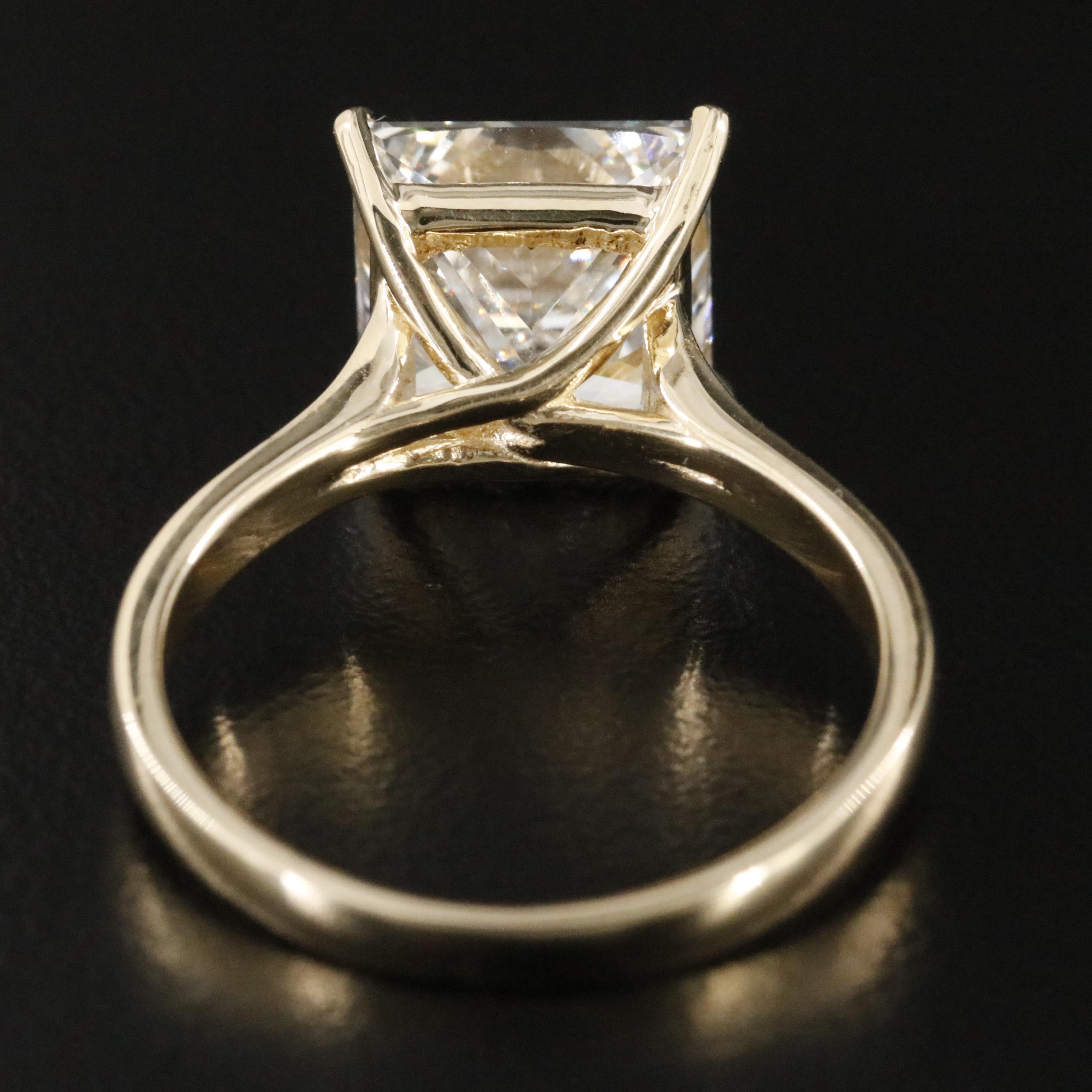 14K 5.07 CT Lab Grown Diamond Solitaire Ring with IGI Report