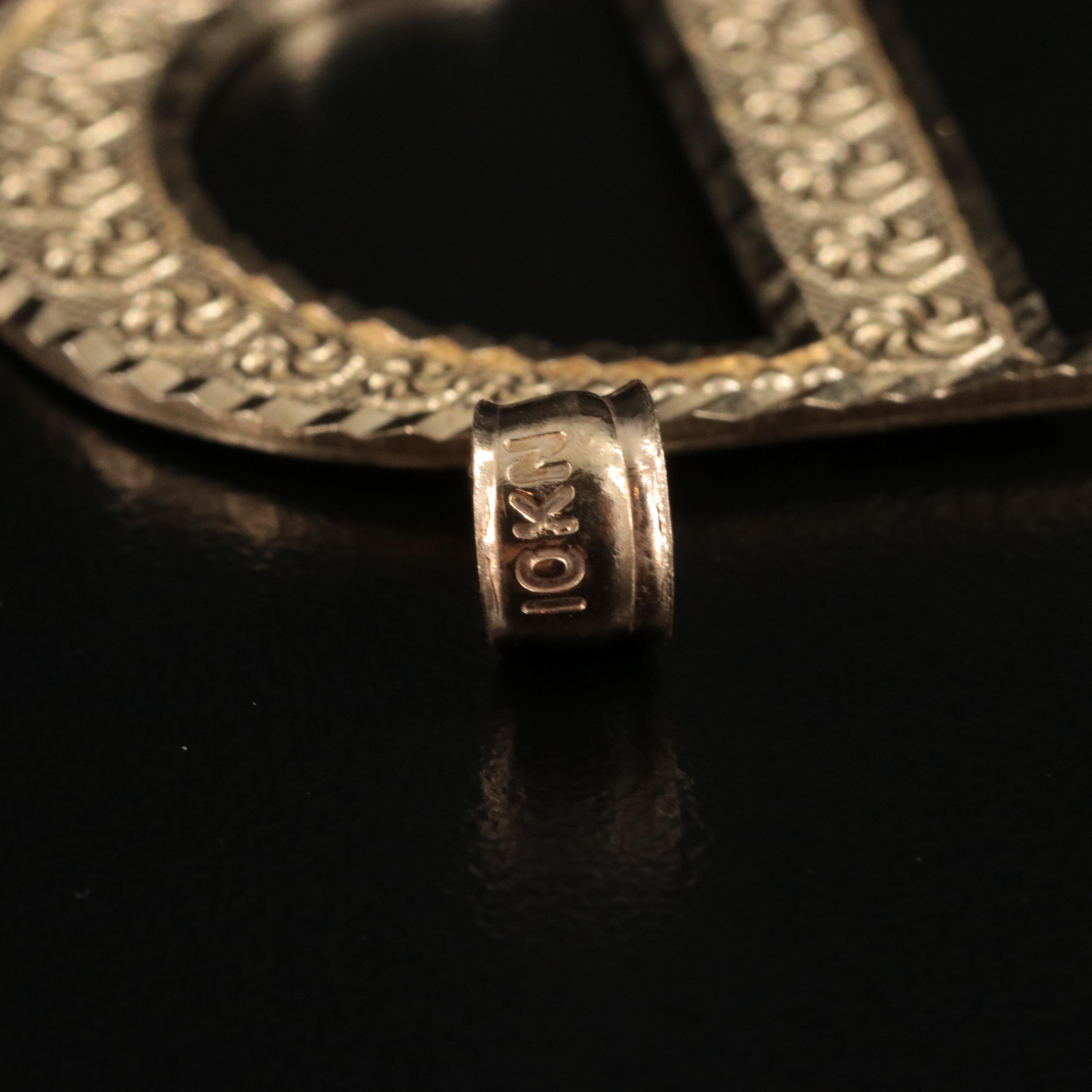 10K "D" Initial Pendant