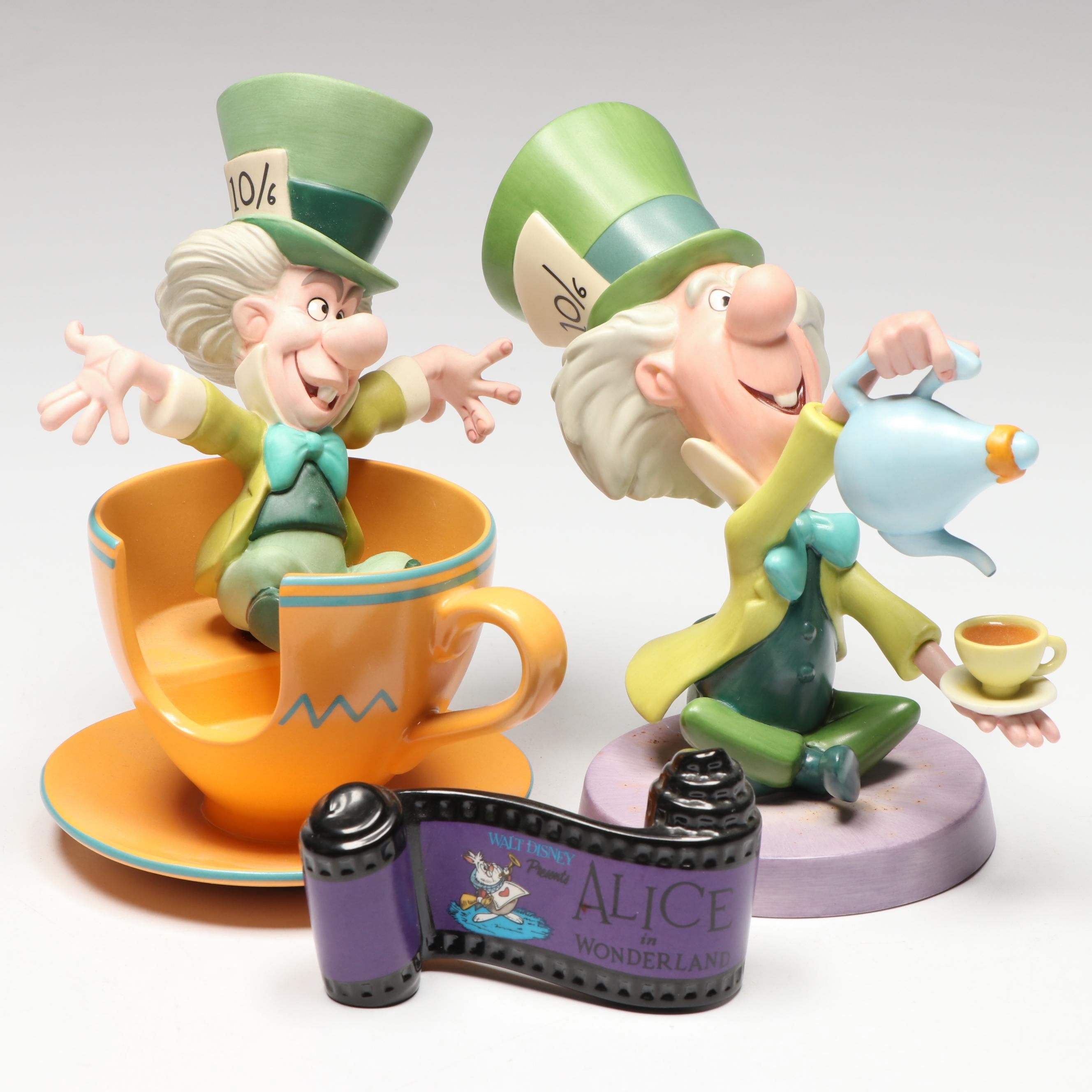 Disney"Topsy-Turvy Tea-Tottler" and "A Mad Whirl" Porcelain Figures, 2000s