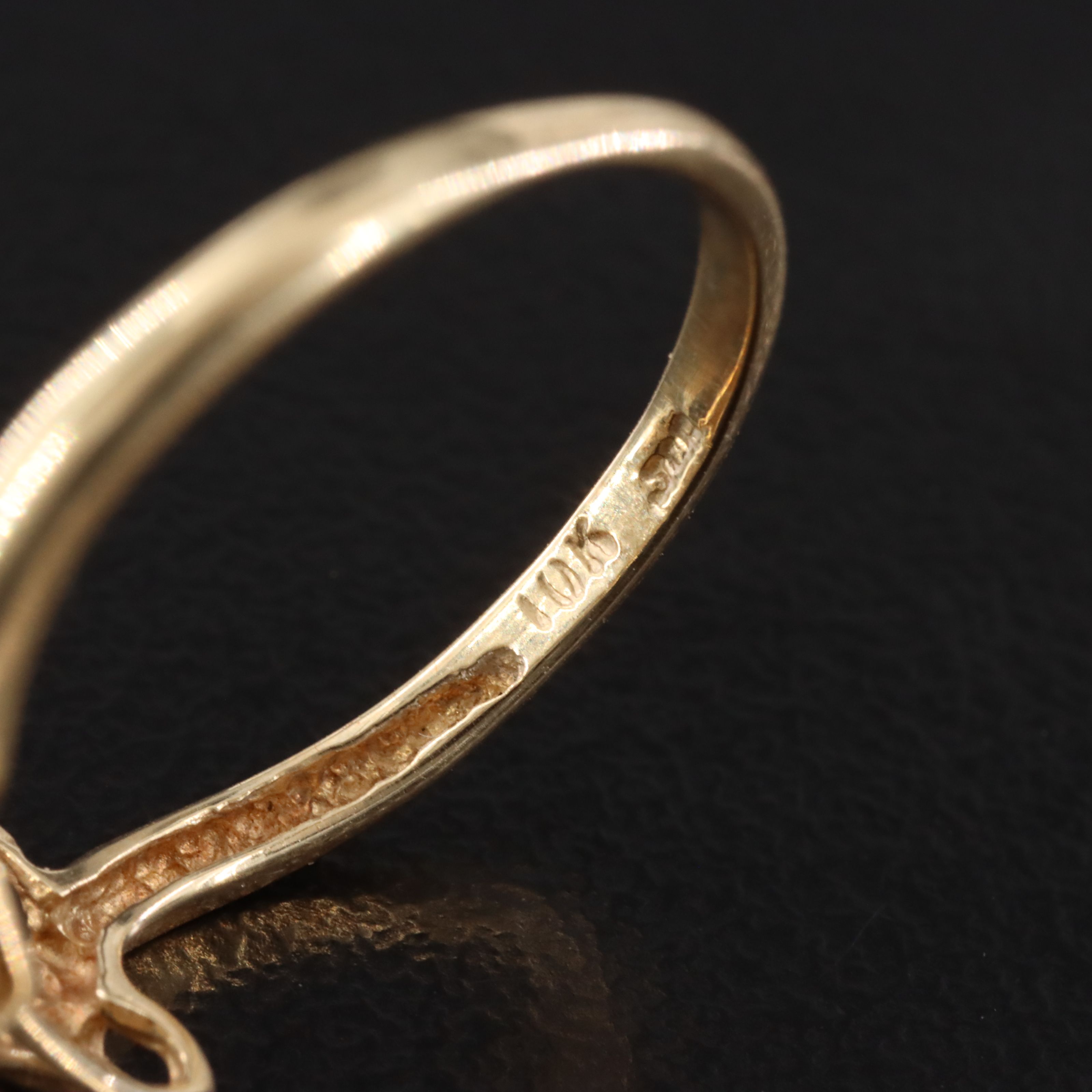 10K Diamond Accented Mom Ring