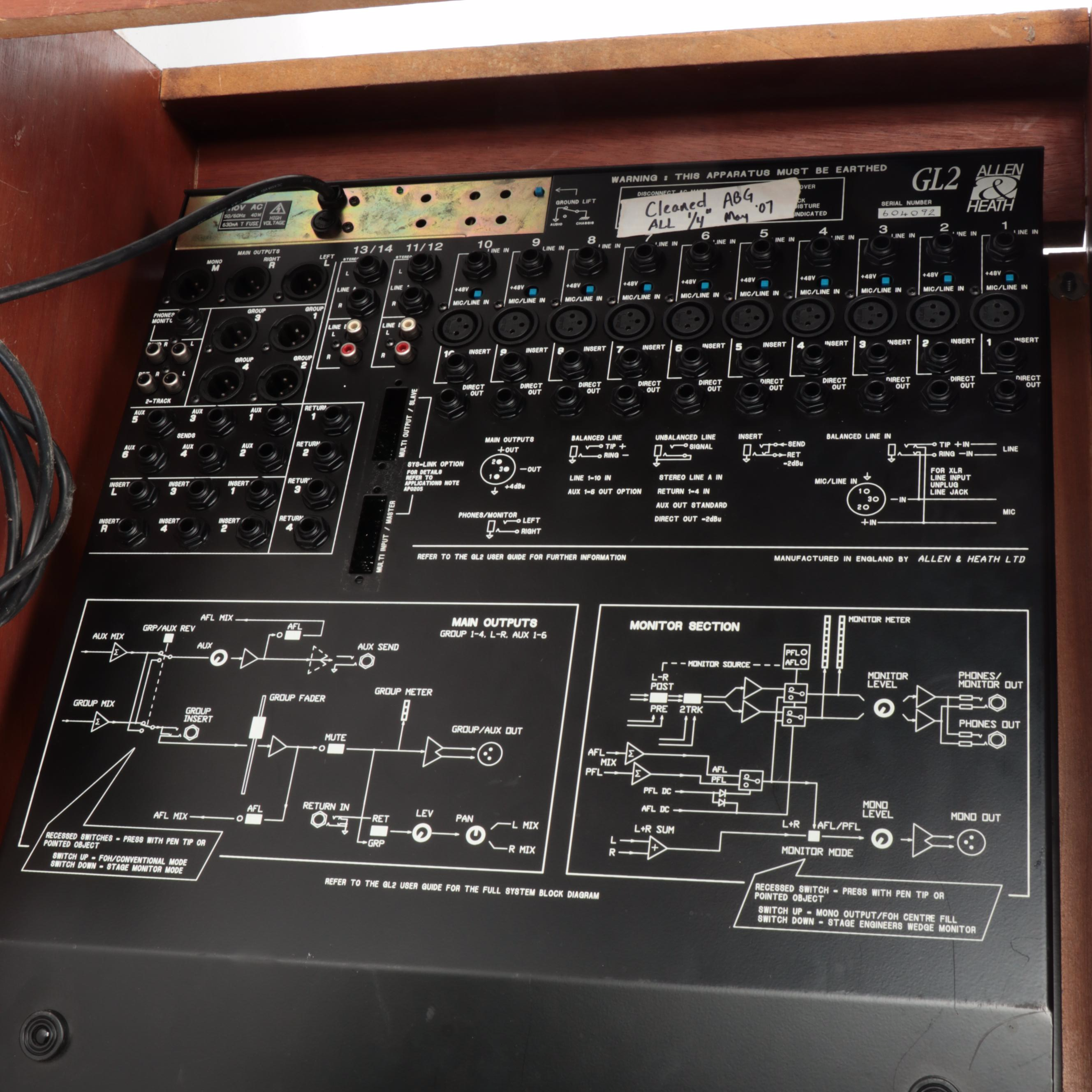 Allen & Heath GL2 Wood Veneer Analog Mixing Console