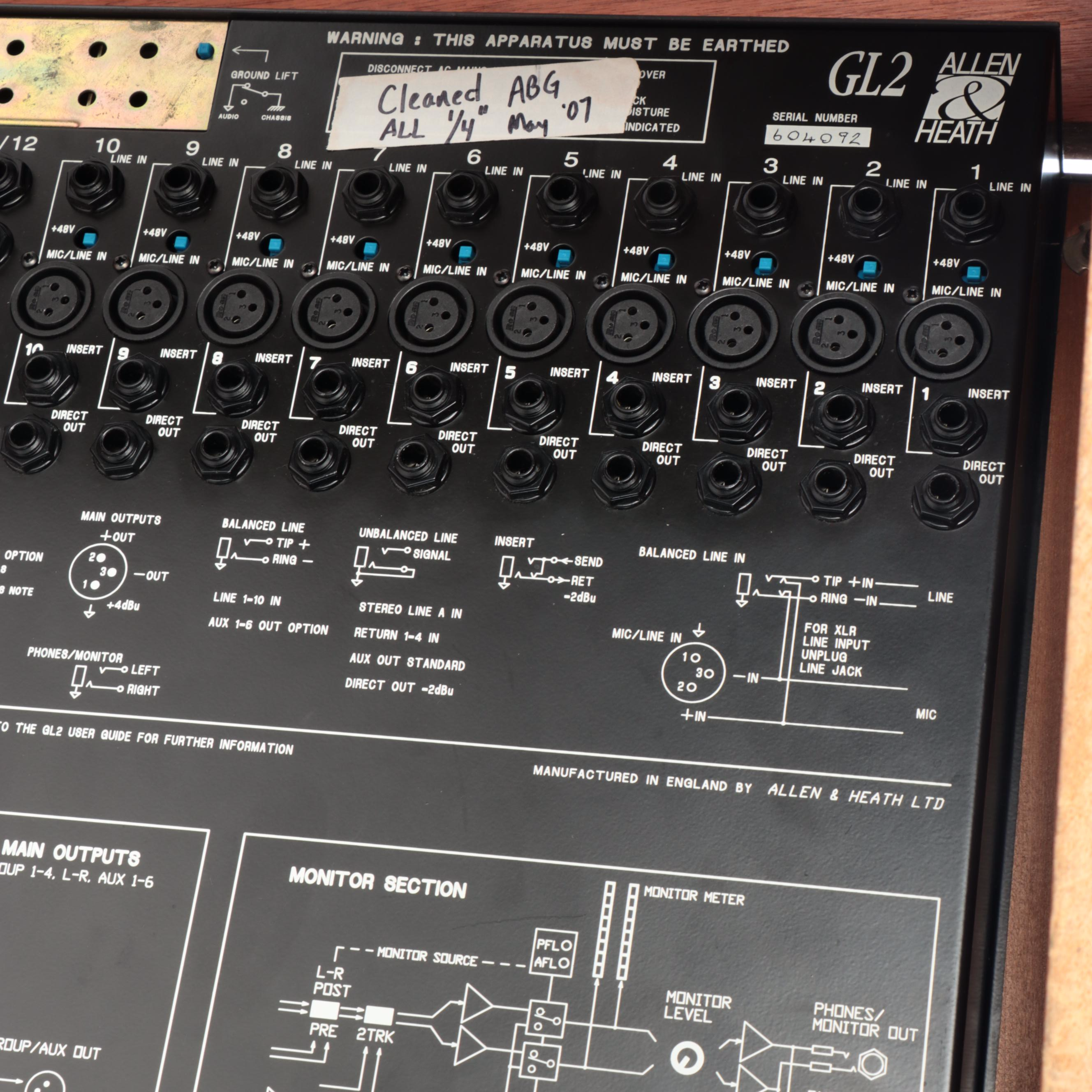 Allen & Heath GL2 Wood Veneer Analog Mixing Console