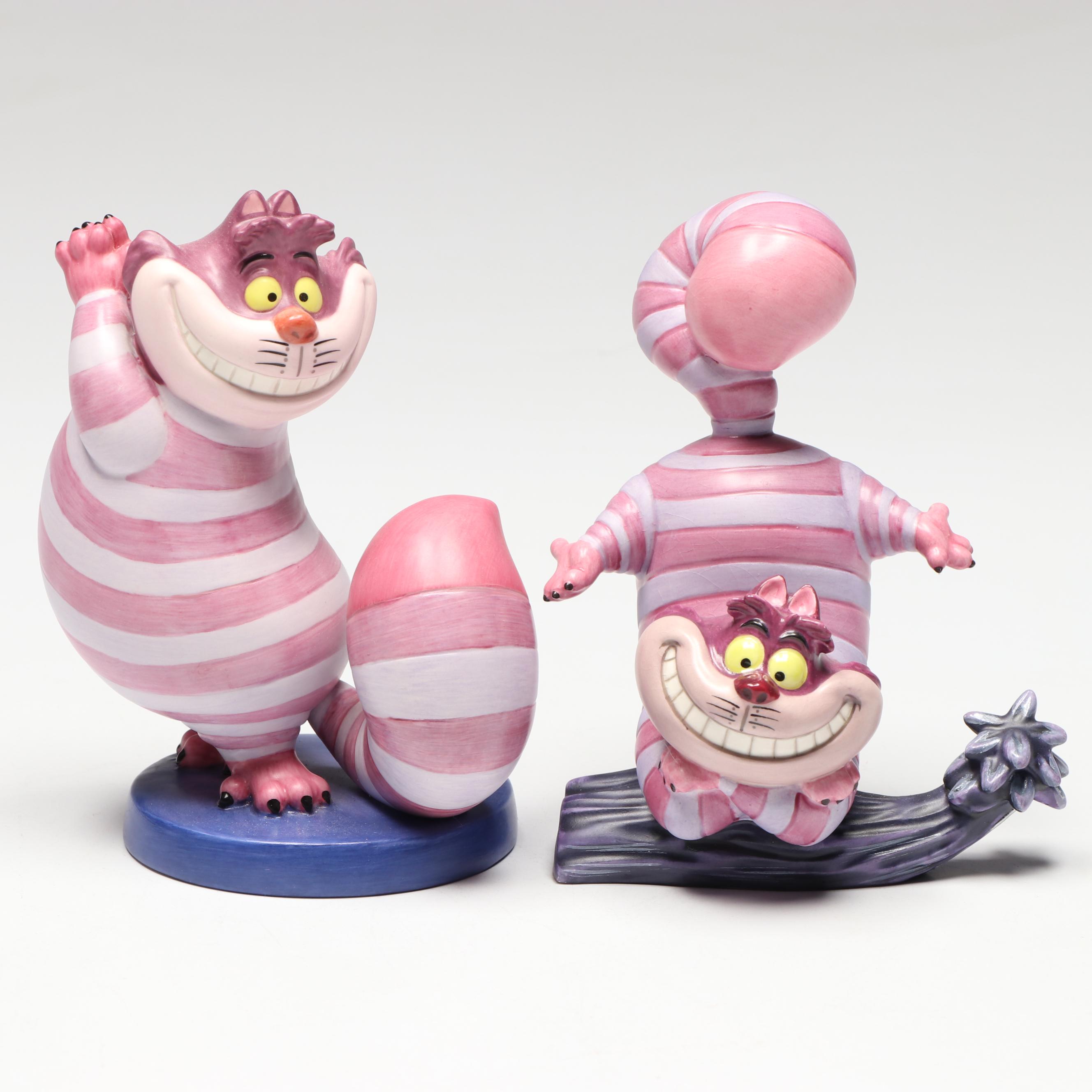 Disney Alice in Wonderland "Surreal Smile" and "Twas Brillig" Porcelain Figures