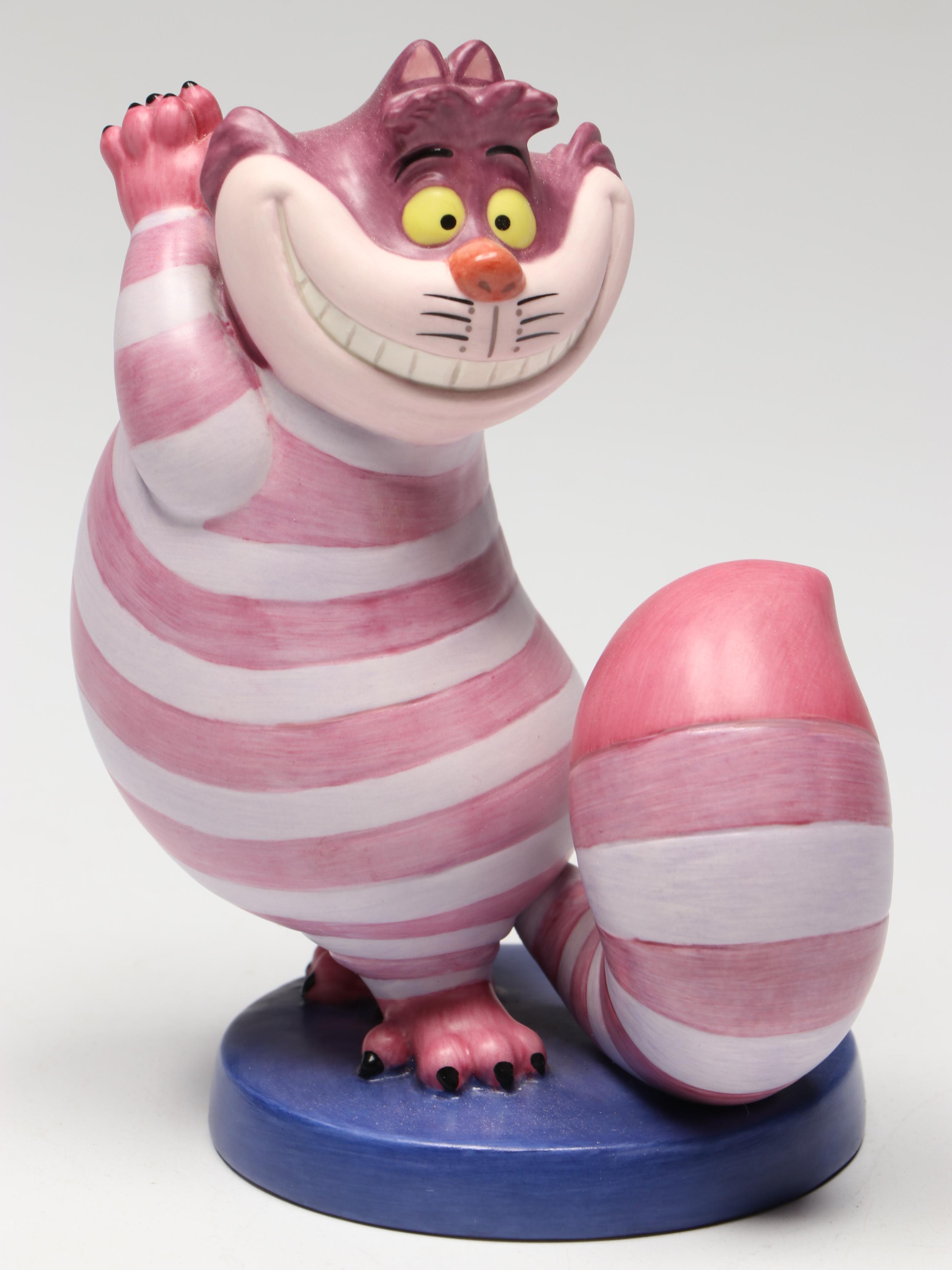 Disney Alice in Wonderland "Surreal Smile" and "Twas Brillig" Porcelain Figures