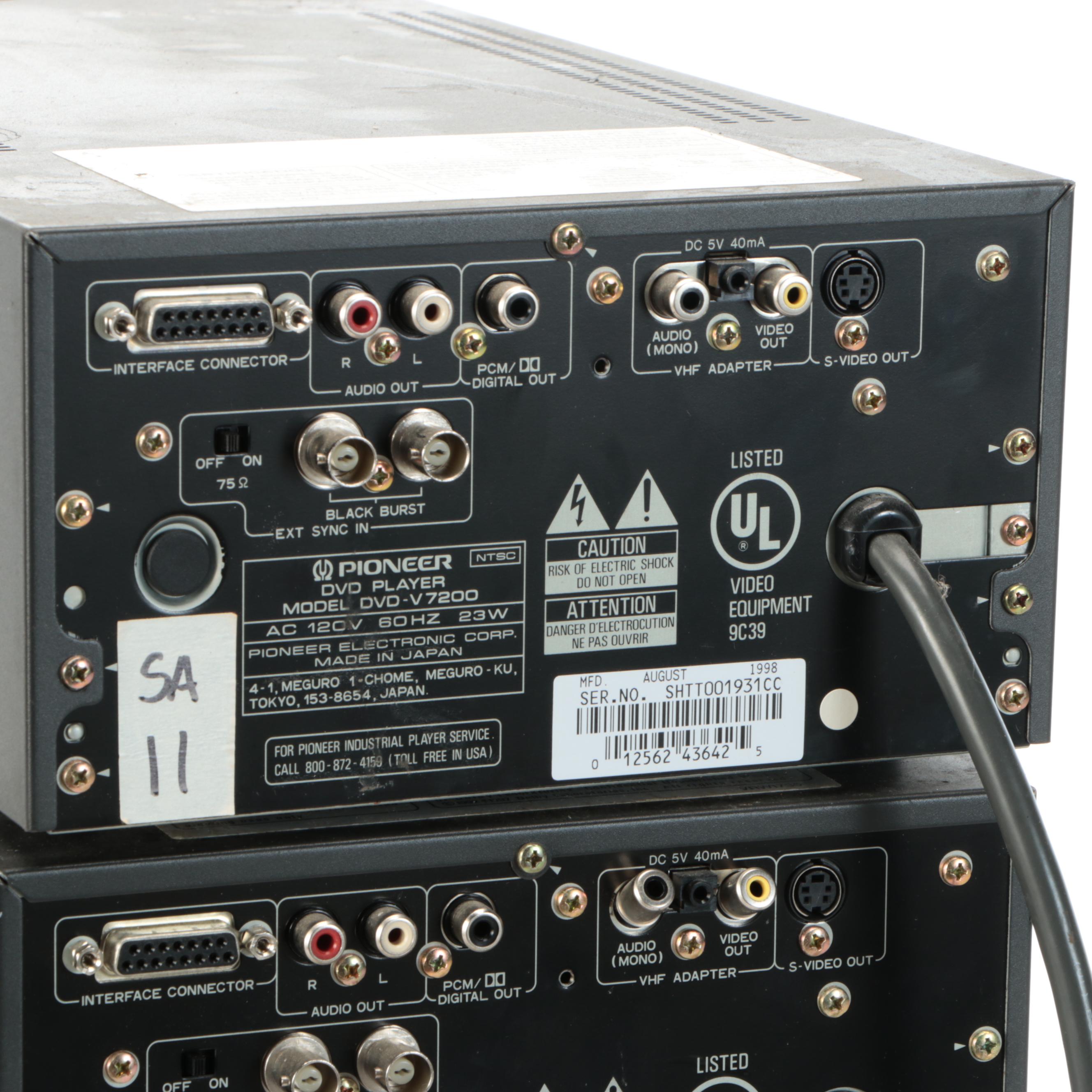 Pioneer V7200D Industrial DVD Players