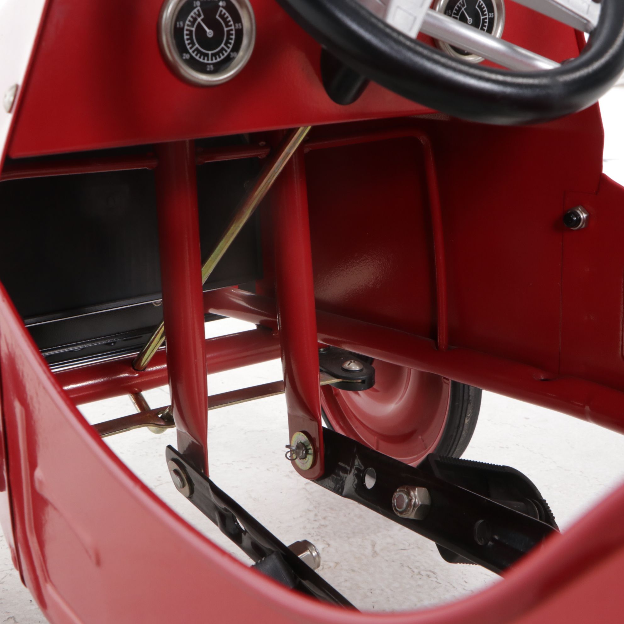 "Hot Rod 1938" Classic Red Pressed Steel Pedal Car