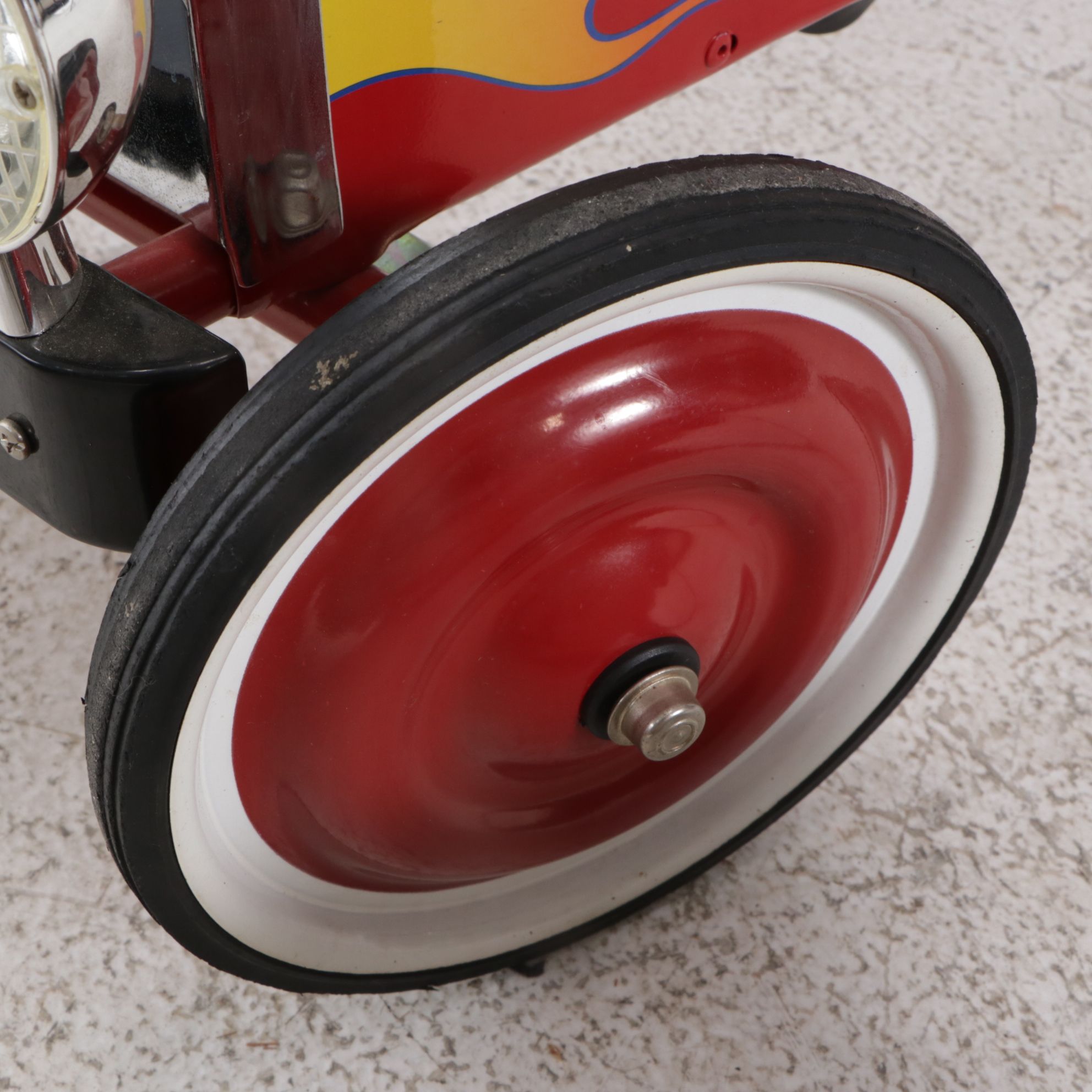 "Hot Rod 1938" Classic Red Pressed Steel Pedal Car