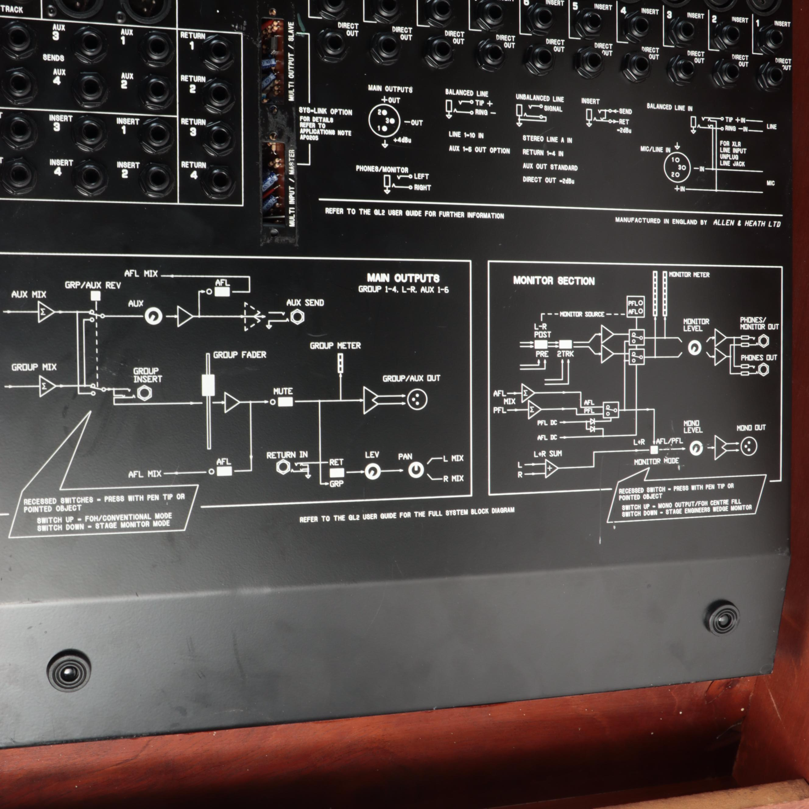 Allen & Heath GL2 Wood Veneer Analog Mixing Console