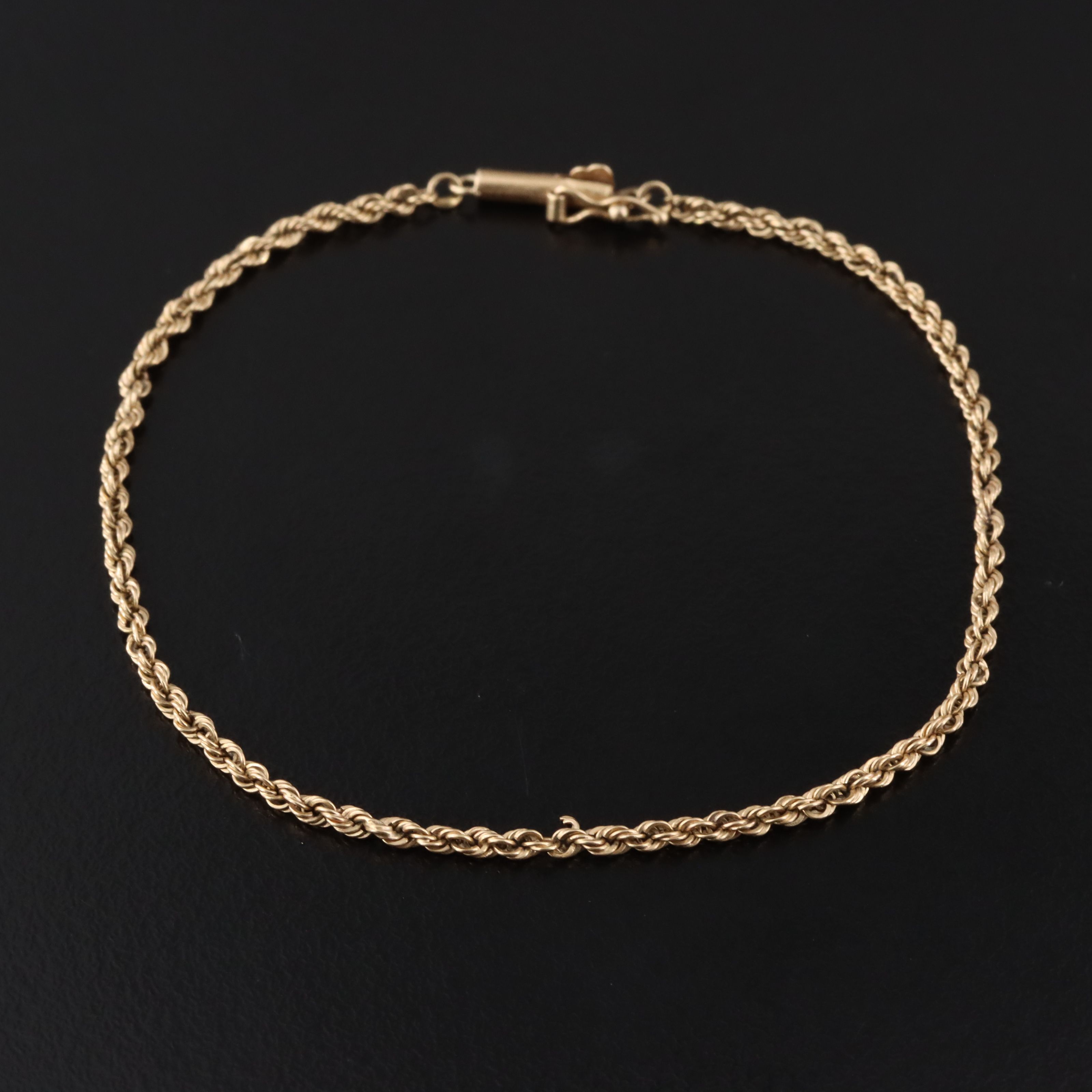 14K Rope Chain Bracelet