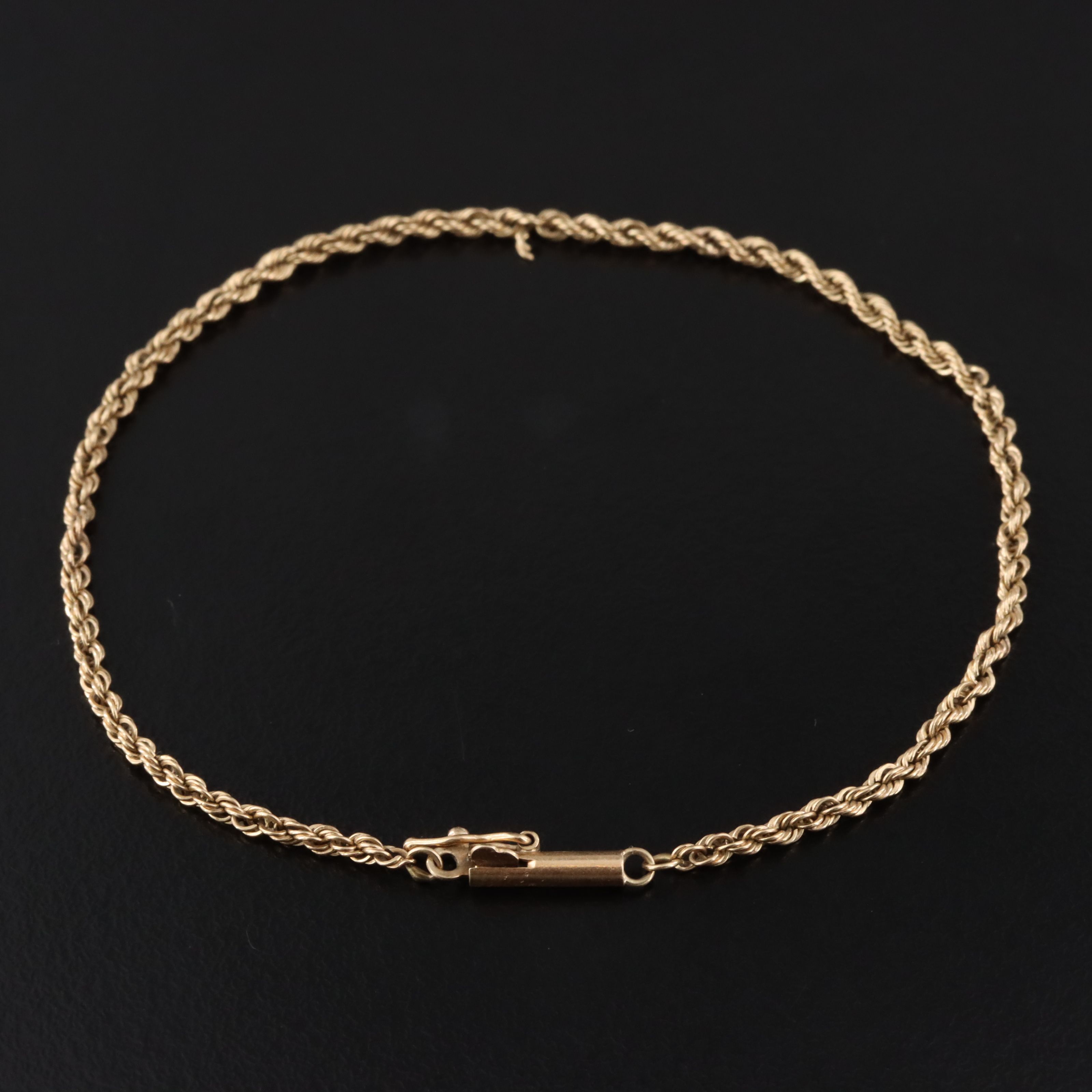 14K Rope Chain Bracelet