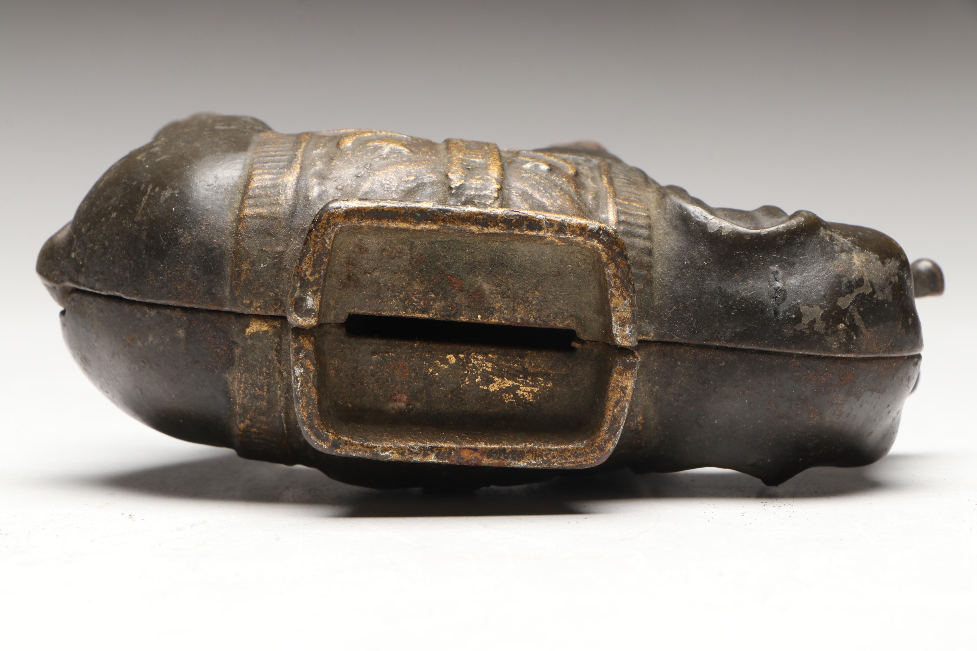 A. C. Williams Cast Iron Semi-Mechanical Elephant Coin Bank with Swinging Trunk