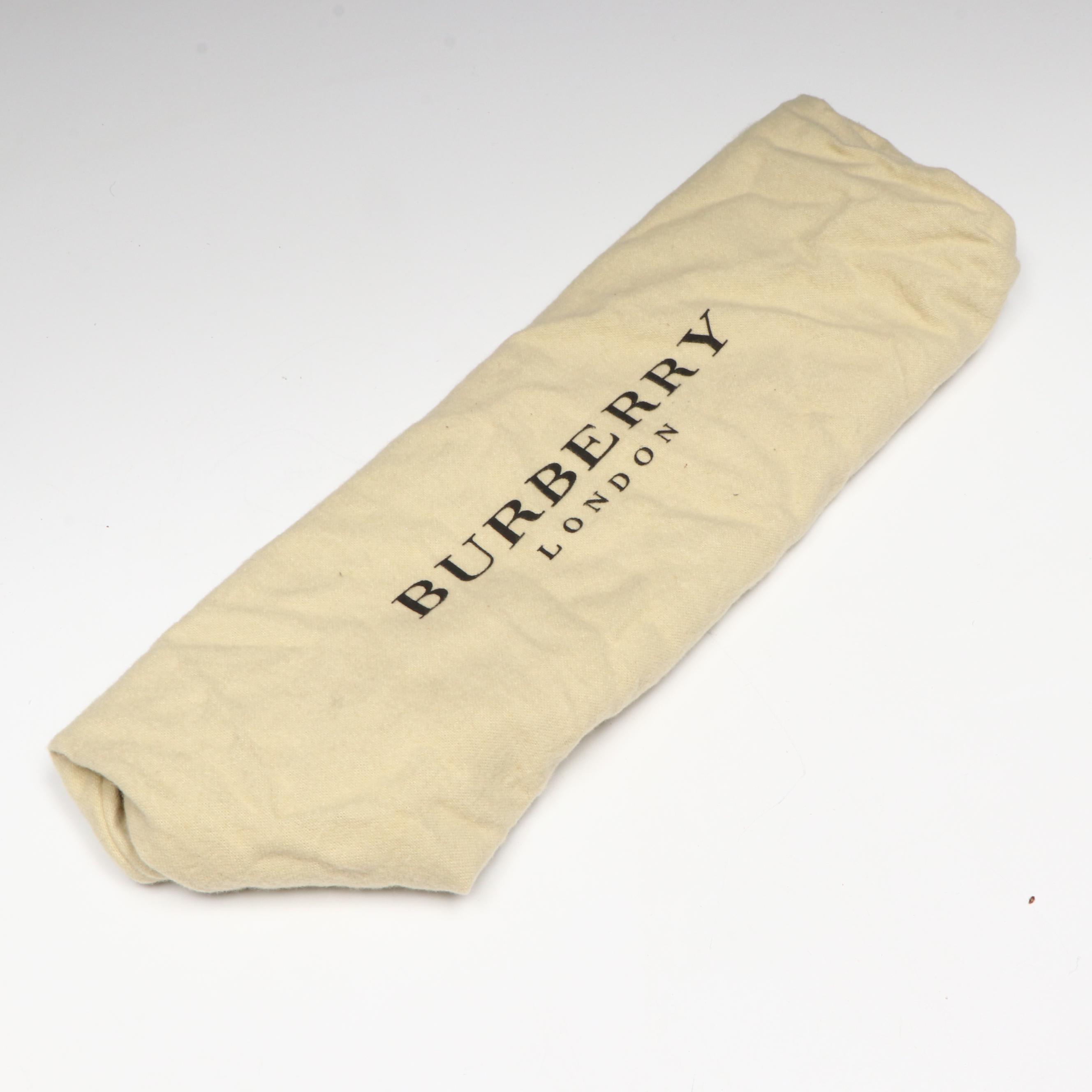 Burberry Leather Handle Tote in Nova Check Nylon Canvas and Leather